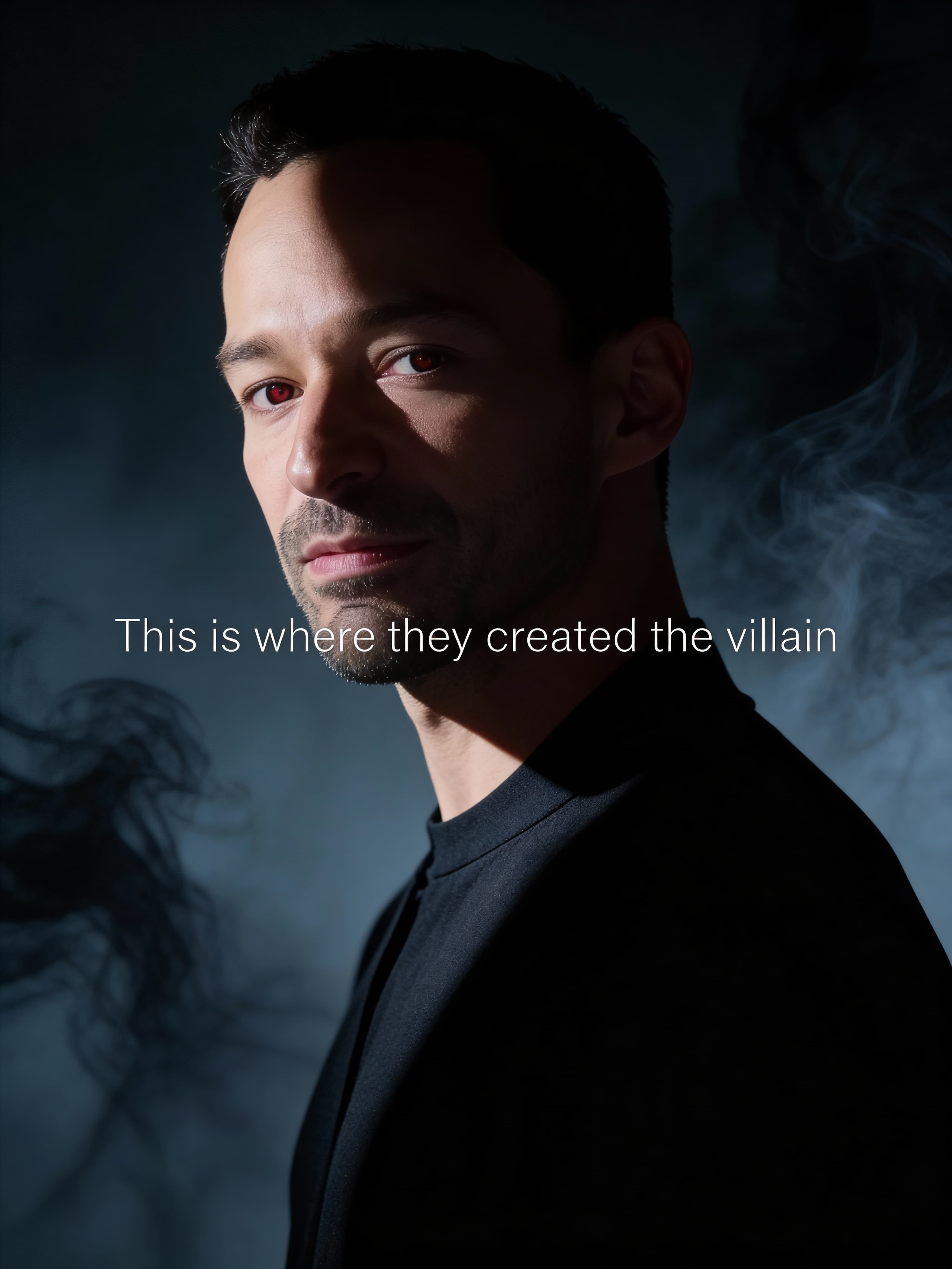 Example: moody cinematic portrait with subtle text