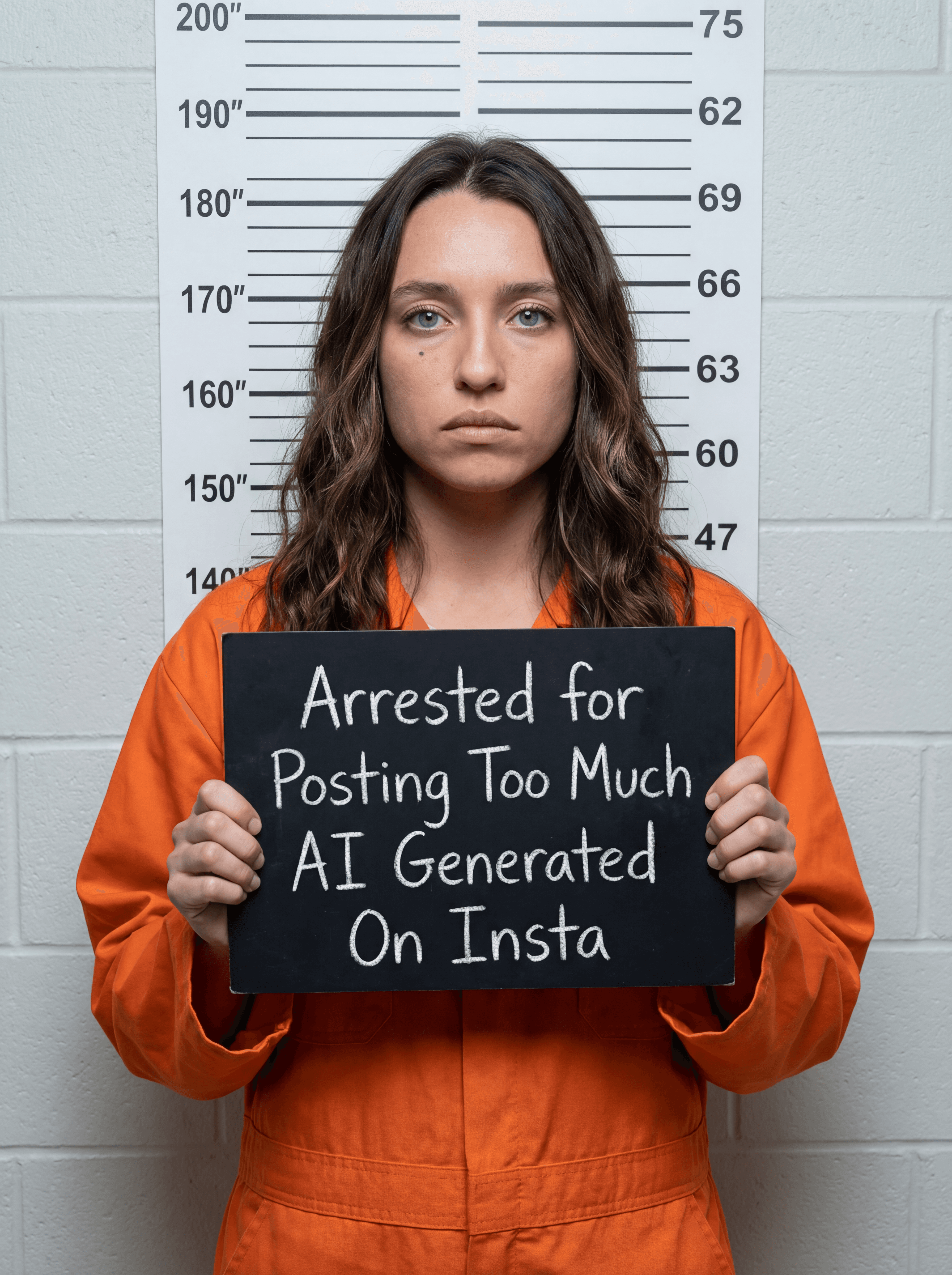 Example: mugshot portrait with placard text