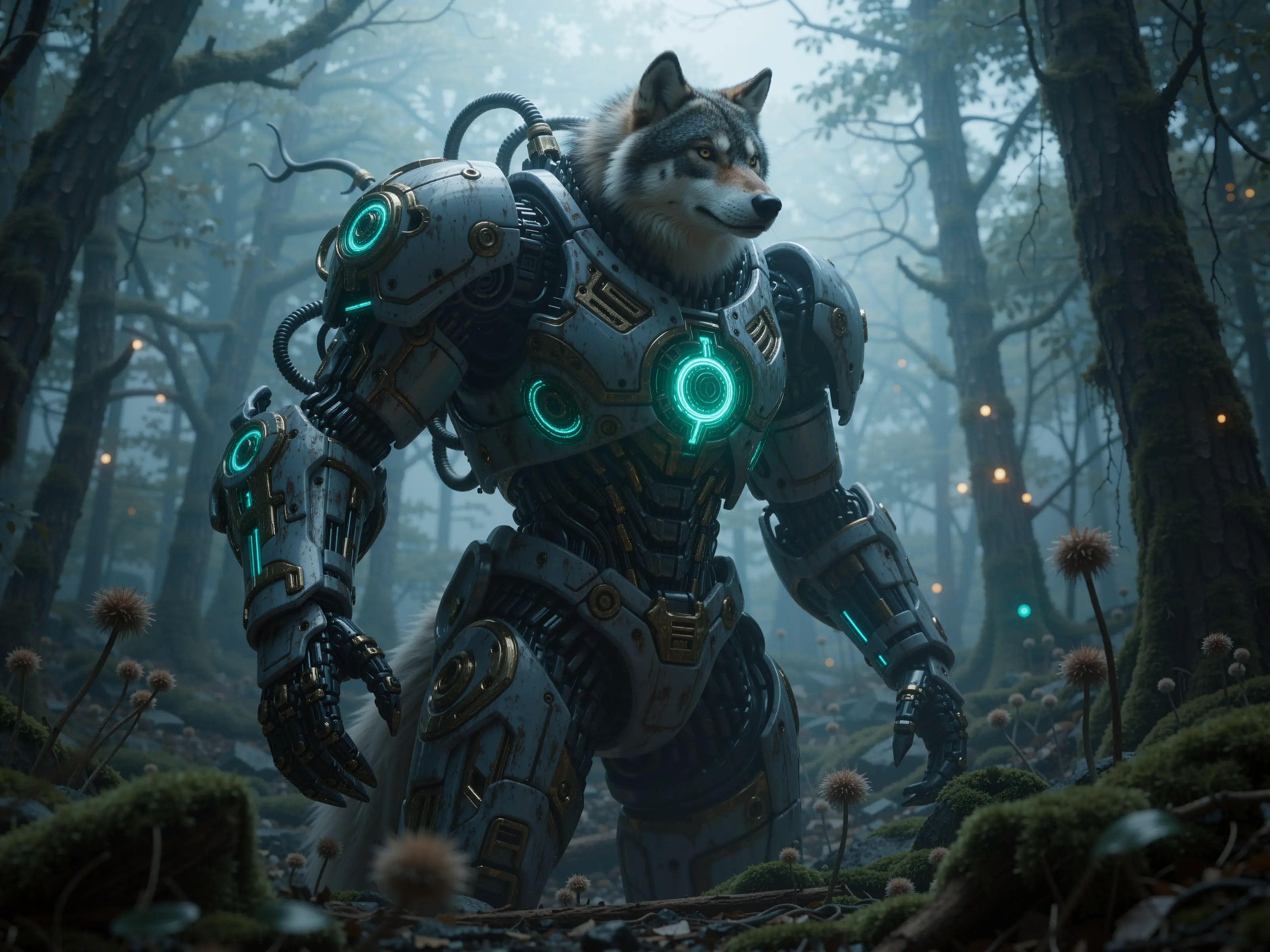 AI generated wolf-like creature