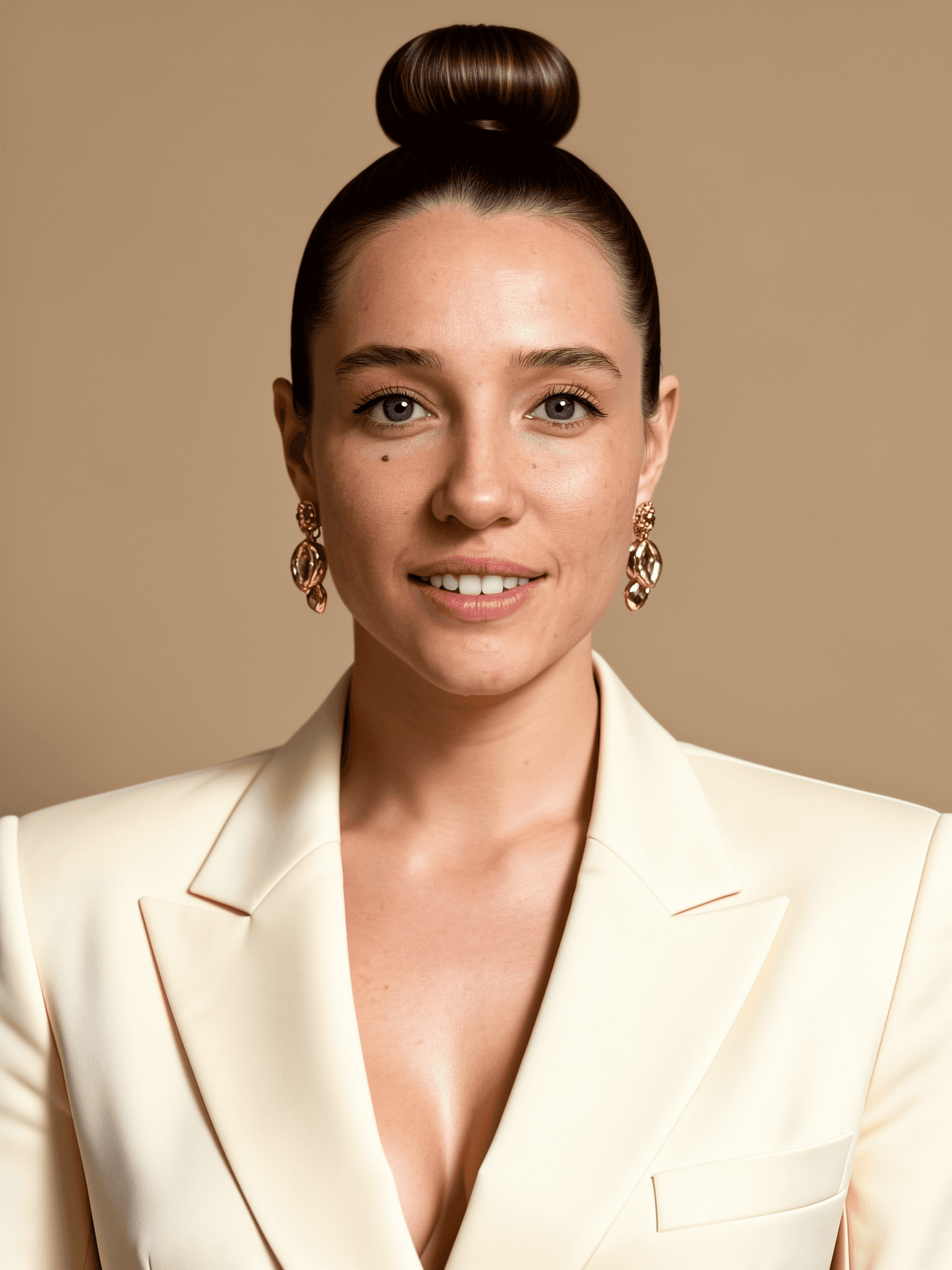 Editorial studio headshot by FLUX.2 Flex