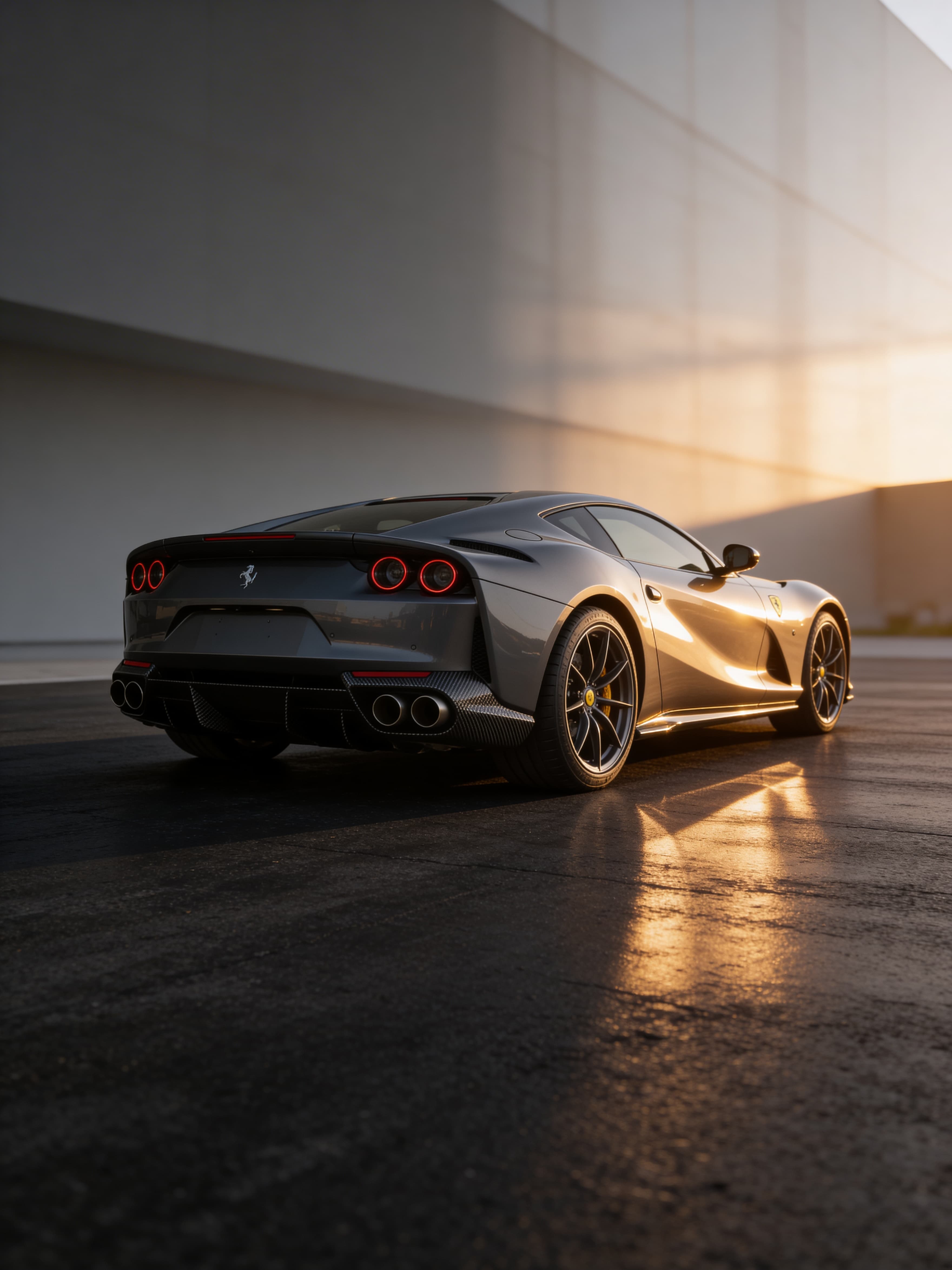 Ferrari 812 Competizione rear design test by Seedream 4.5 with inaccurate model-specific details