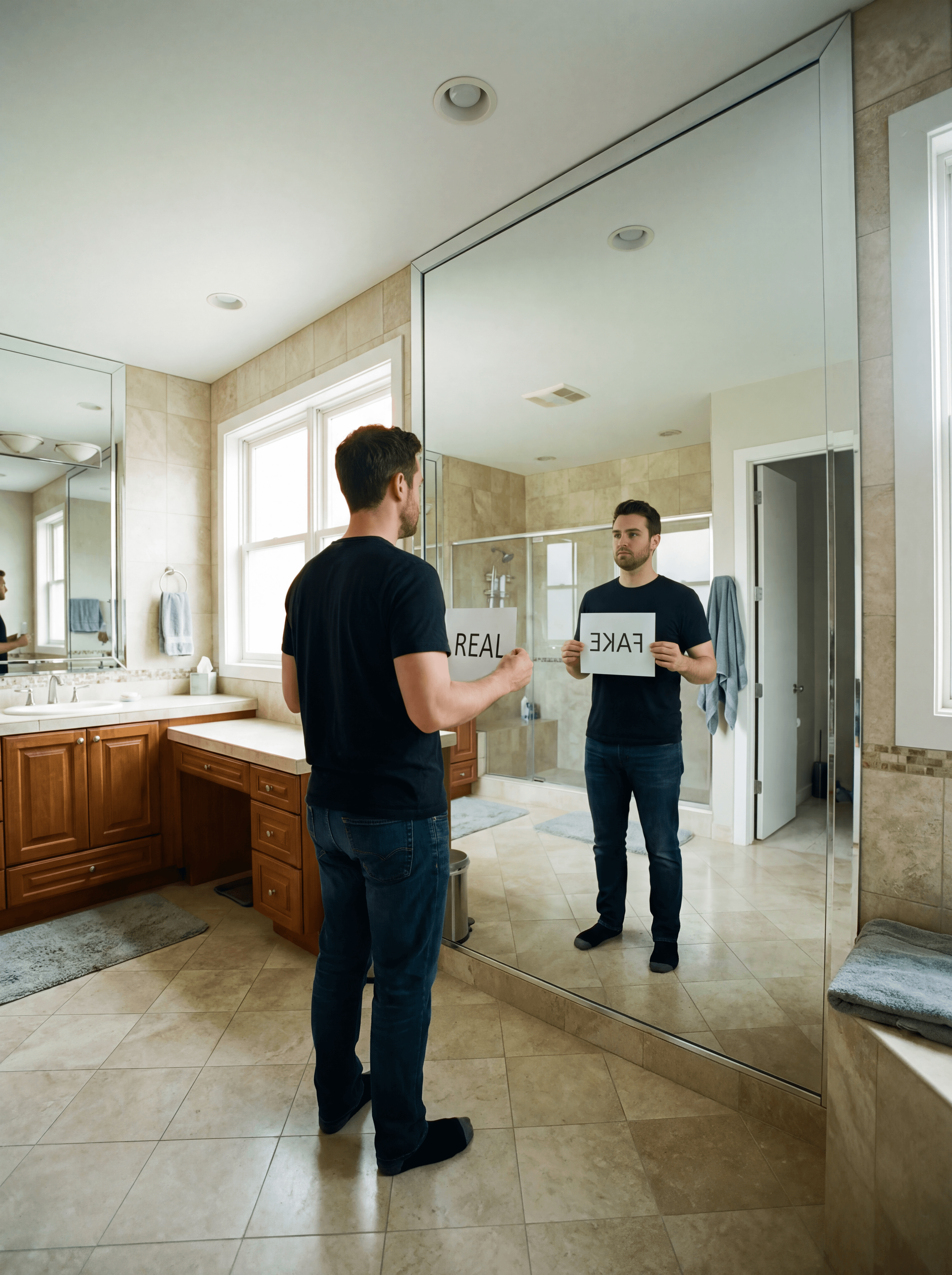 Mirror logic and reflection test by Nano Banana Pro