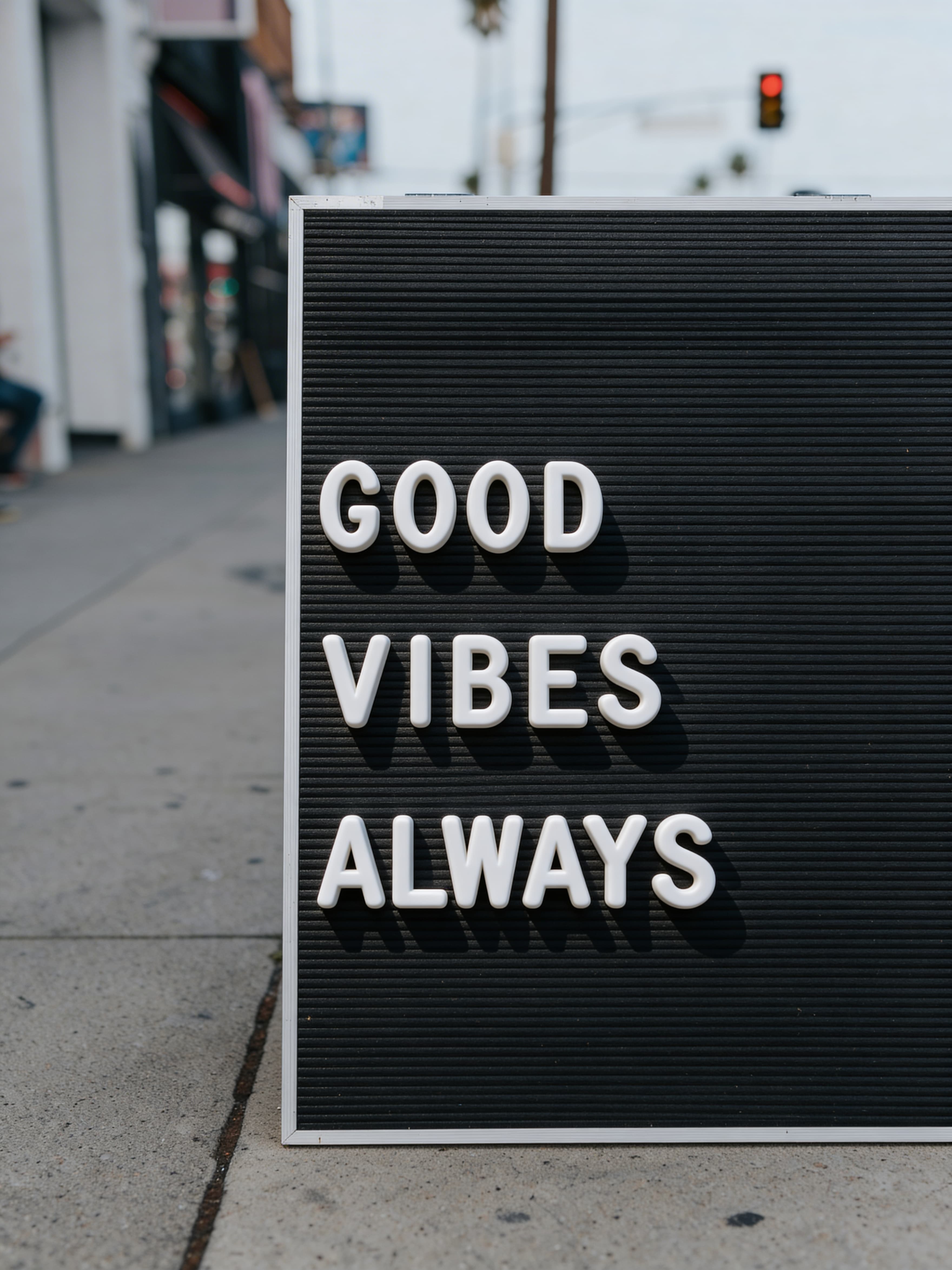 Letter board sign with "ONLY" replaced by "ALWAYS" by Seedream 4.5 with unnatural 3D text appearance