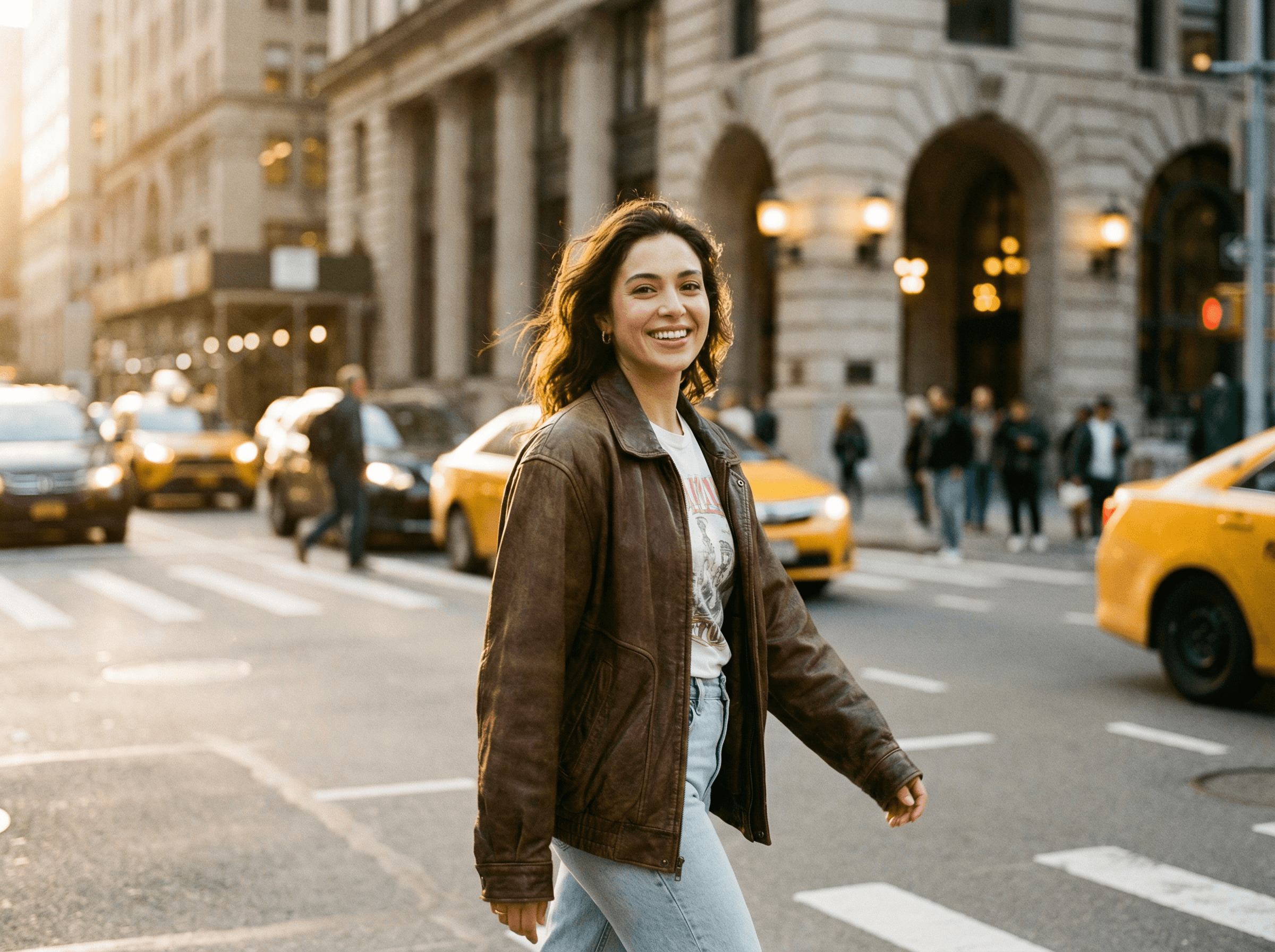 Analog street-style portrait generated from a text prompt