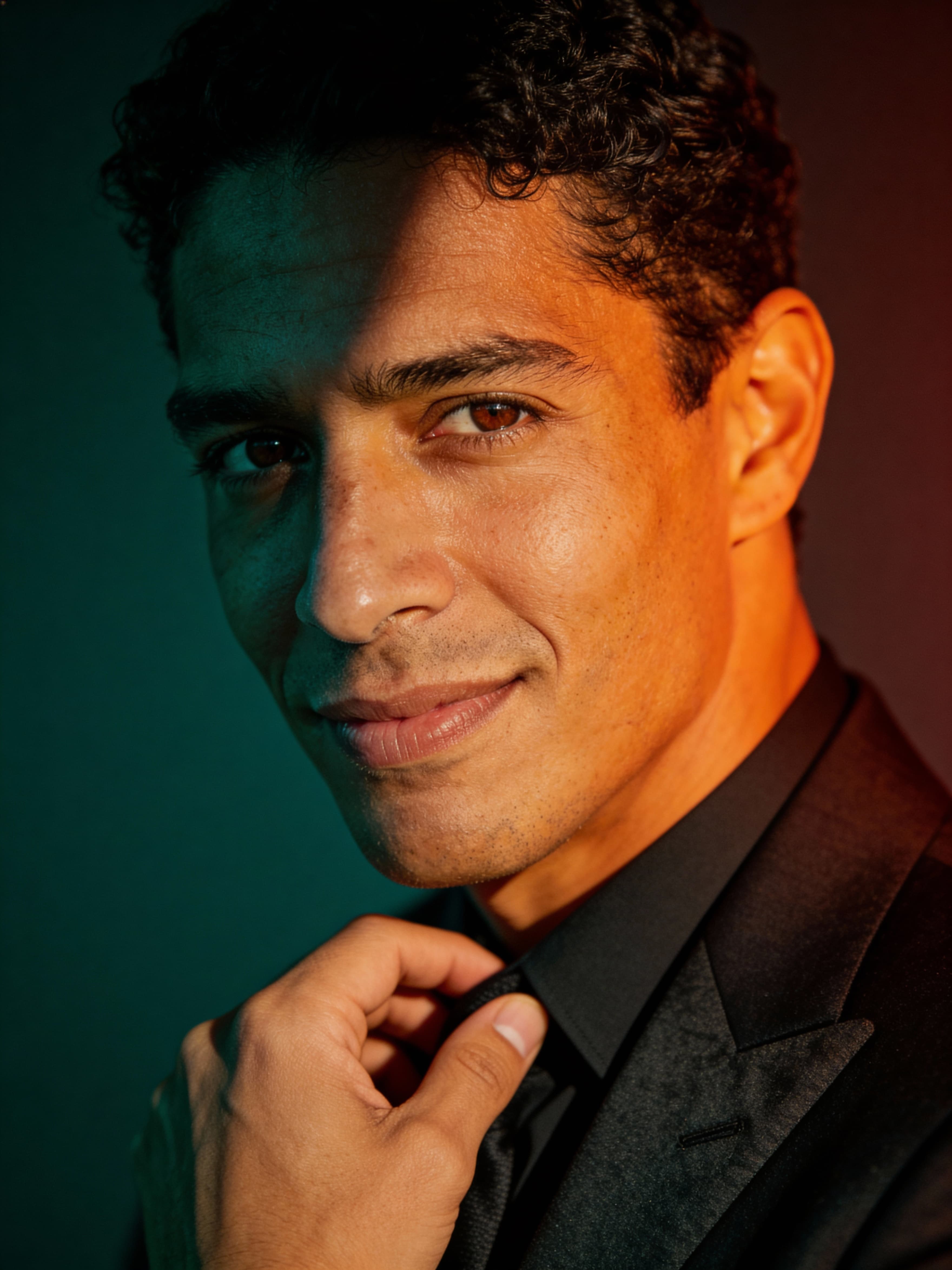 Example: cinematic teal and orange headshot