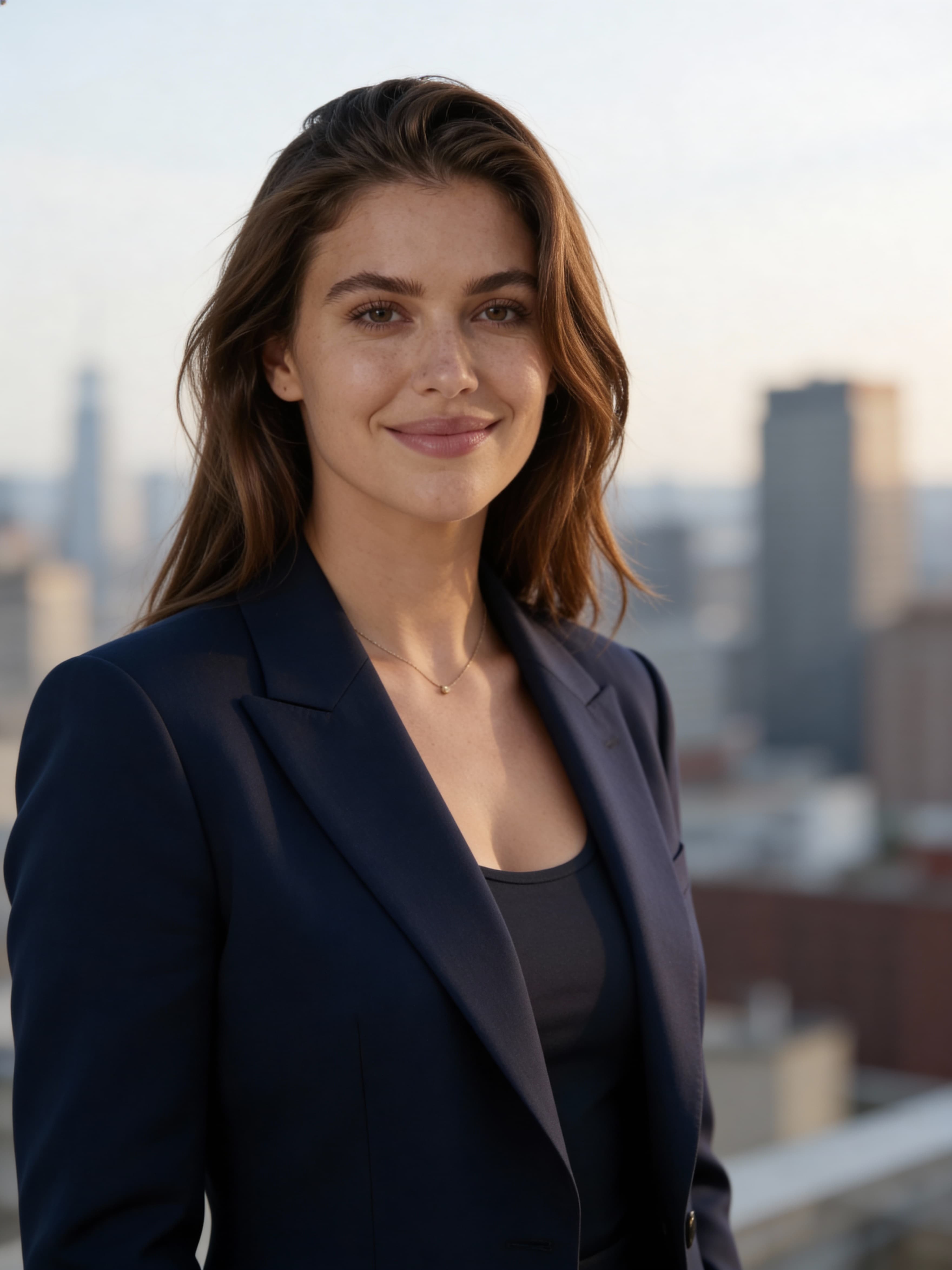 After: AI-generated professional real estate headshot.