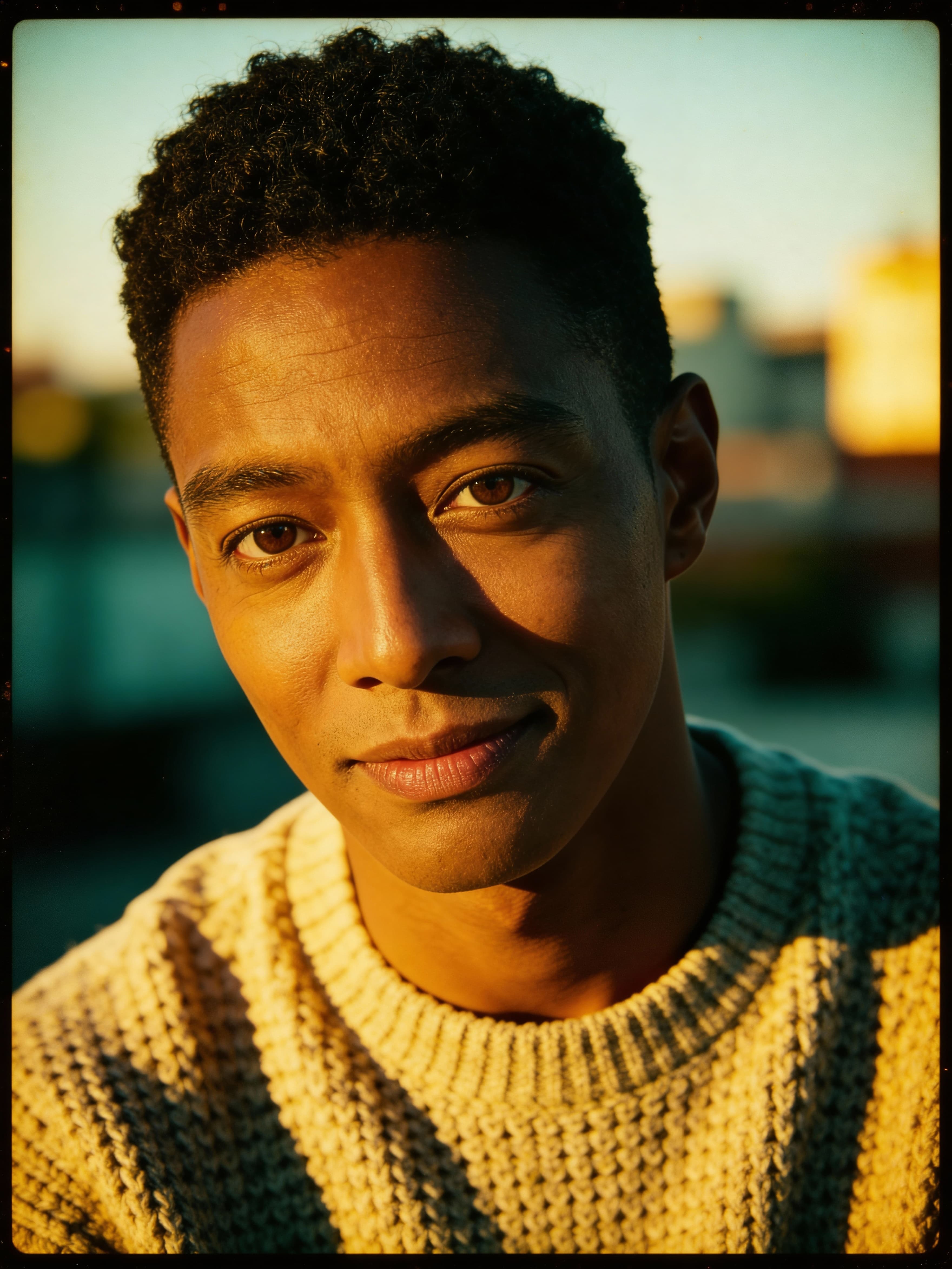 Example: vintage 35mm film portrait