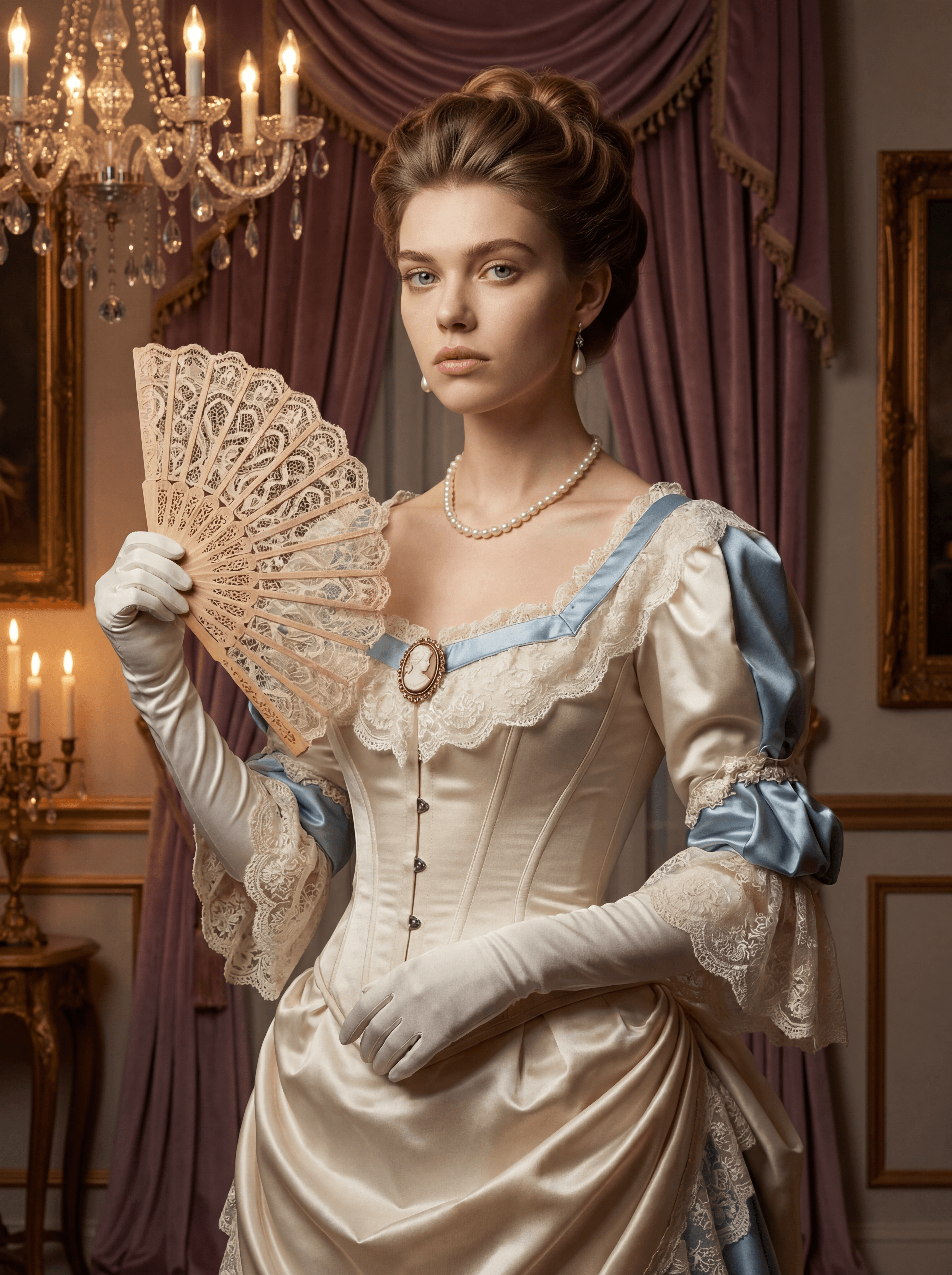 Example: Baroque aristocrat portrait in a luxurious salon