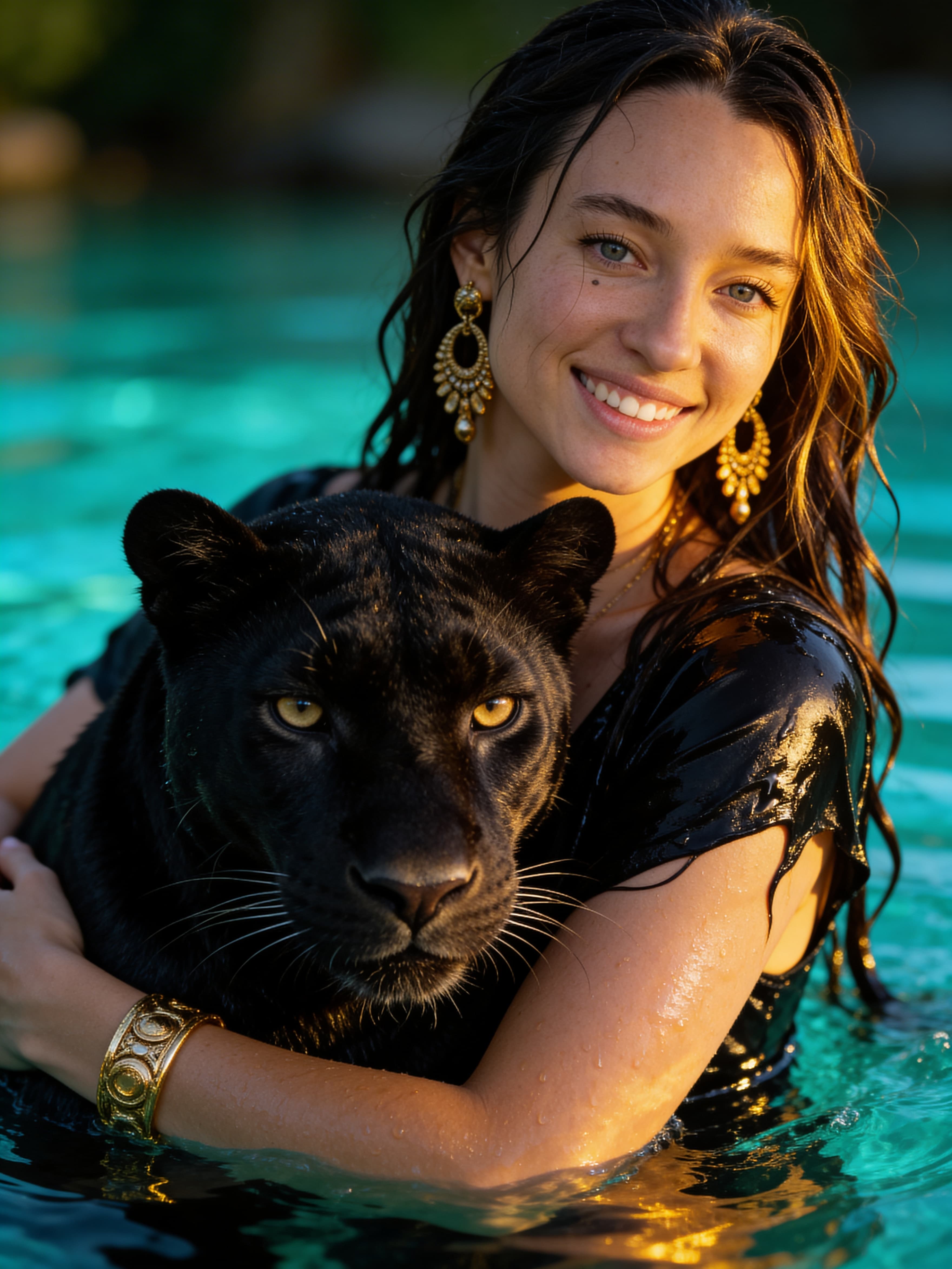Example: panther water fantasy portrait