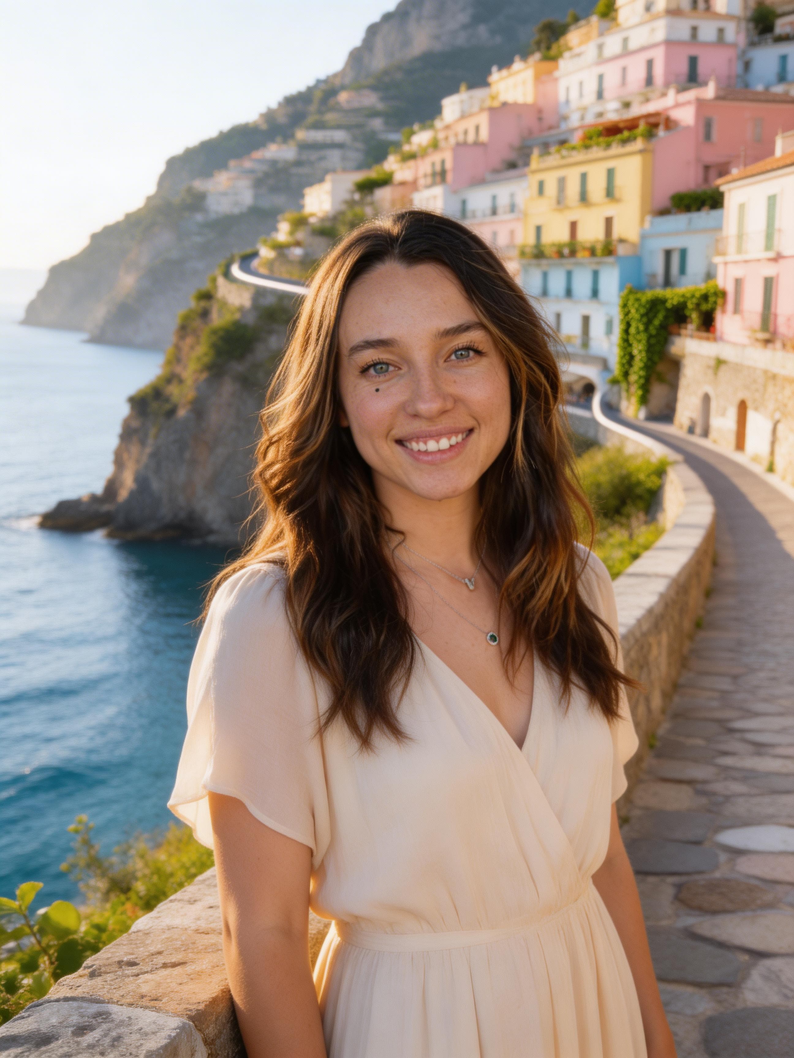 Example: Amalfi Coast cinematic fashion portrait