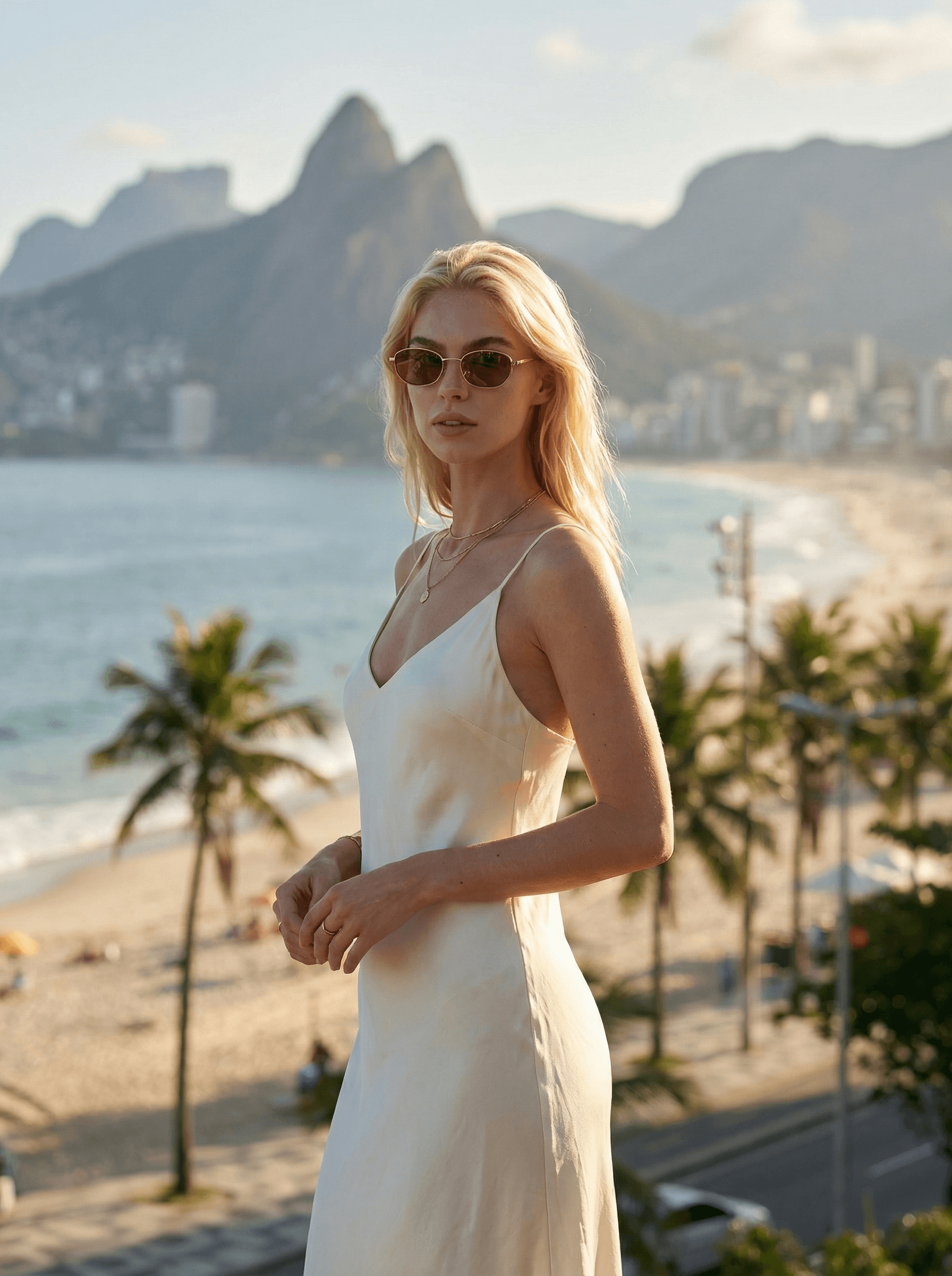 Example: Rio Copacabana luxury travel fashion portrait