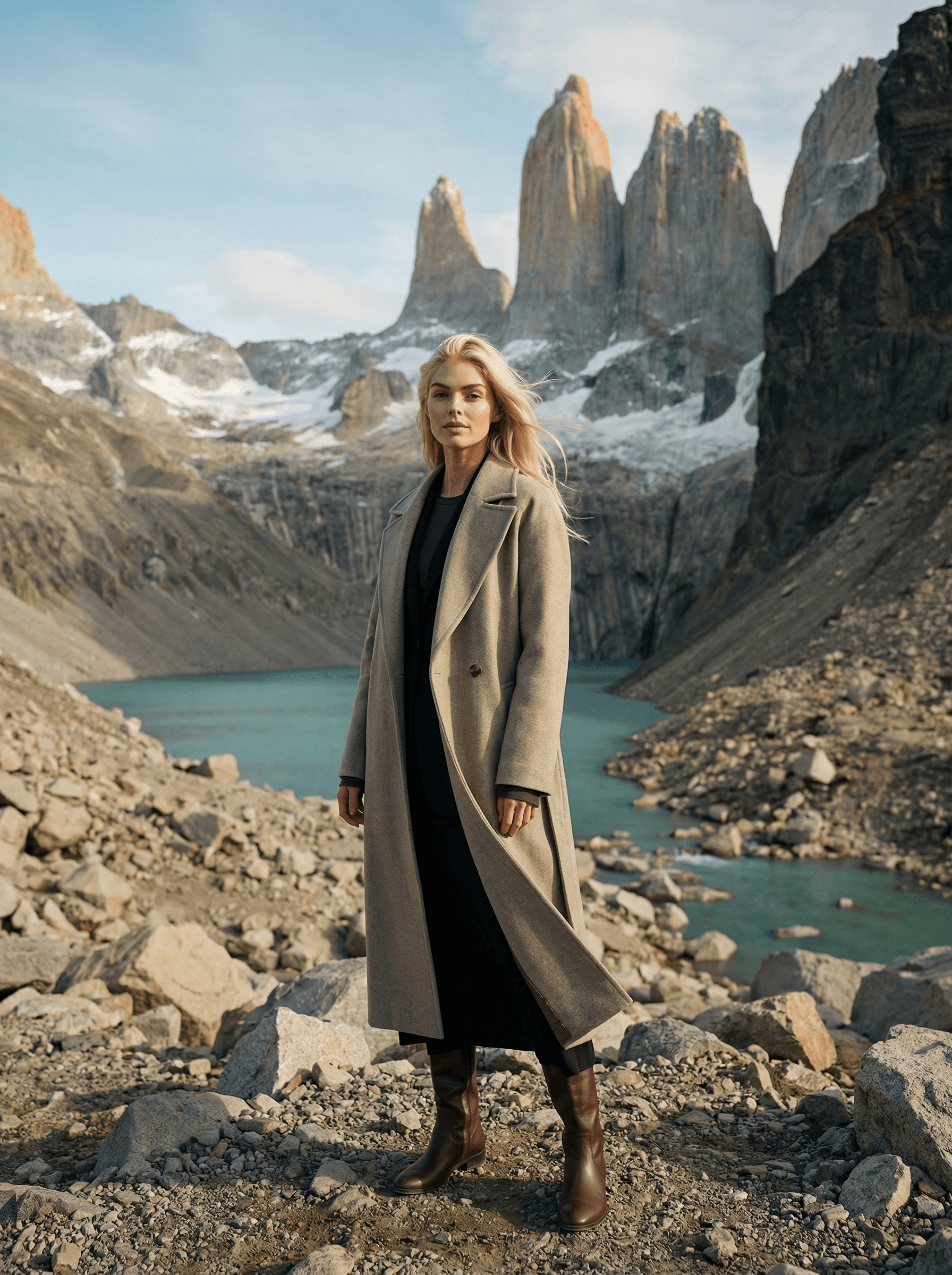 Example: Patagonia Torres del Paine fashion portrait