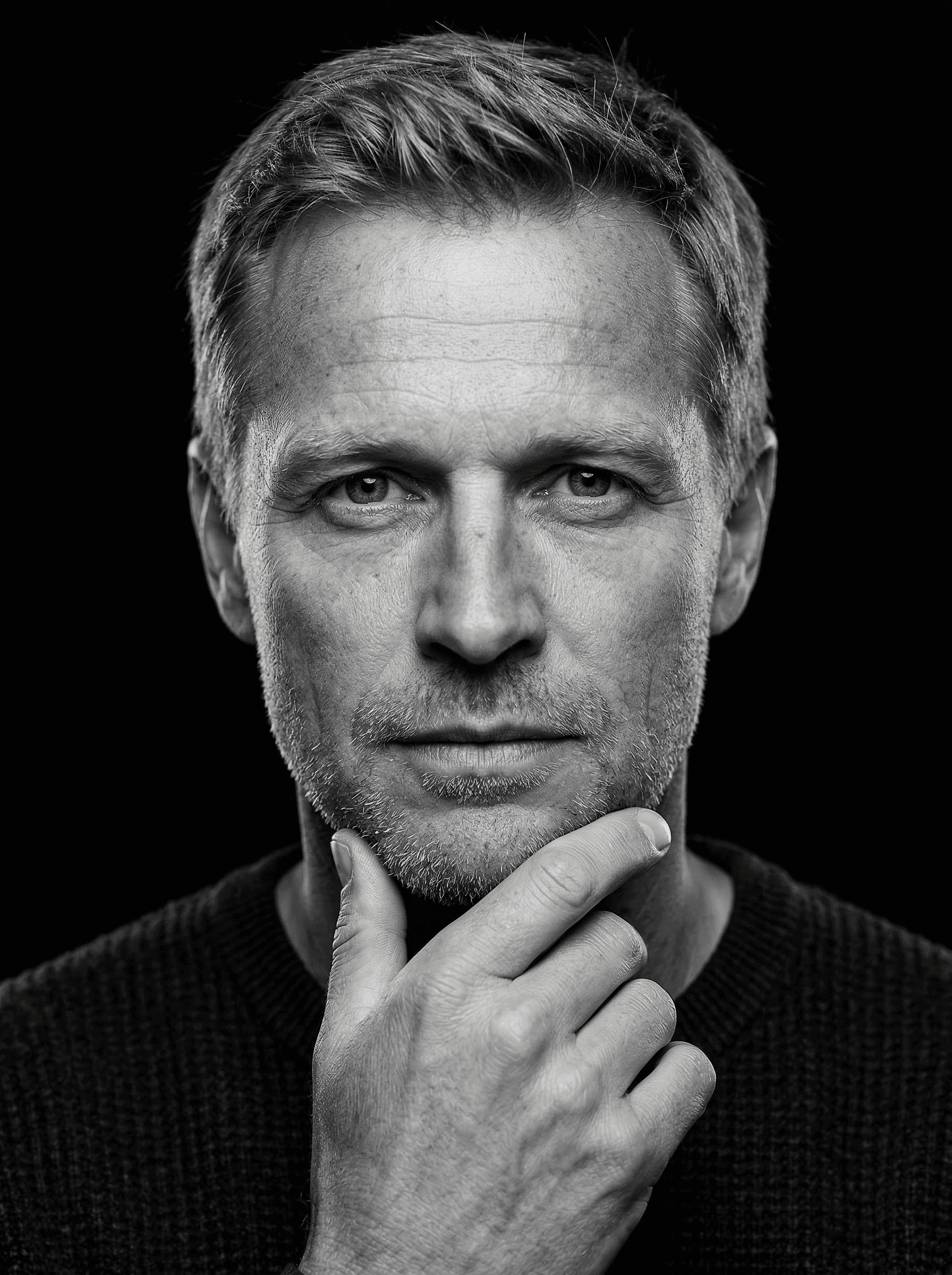 Example: Rembrandt monochrome male portrait