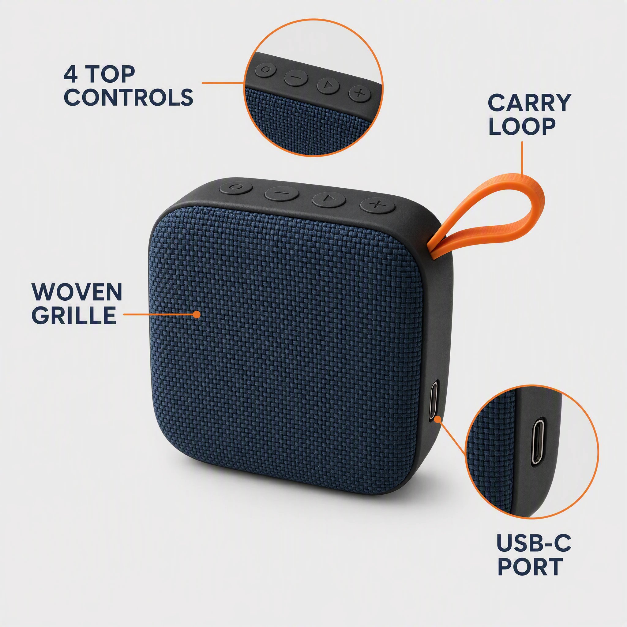 Marketplace feature graphic for a portable speaker