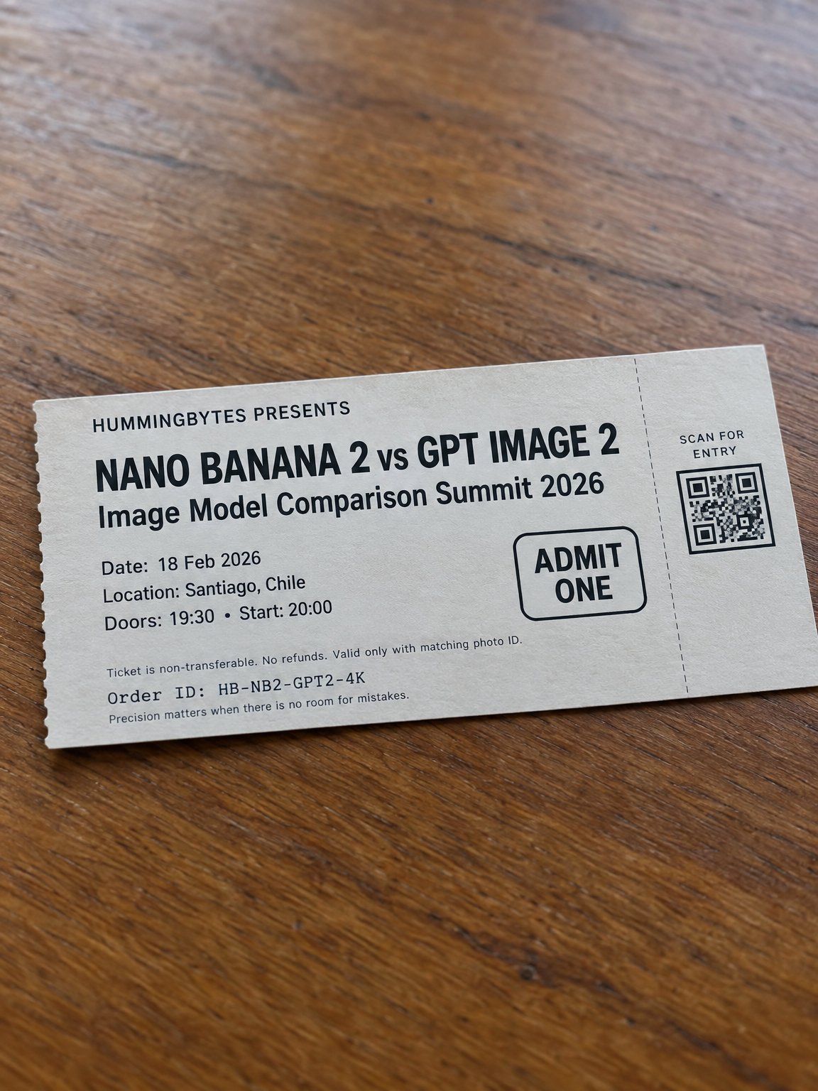 Exact ticket wording, generated with GPT Image 2.5 Flare