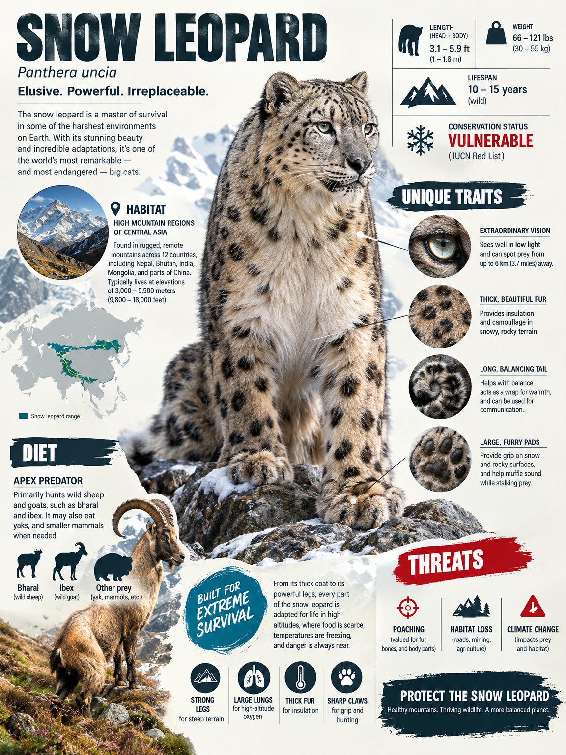 Endangered-animal infographic, generated with GPT Image 2.5 Flare