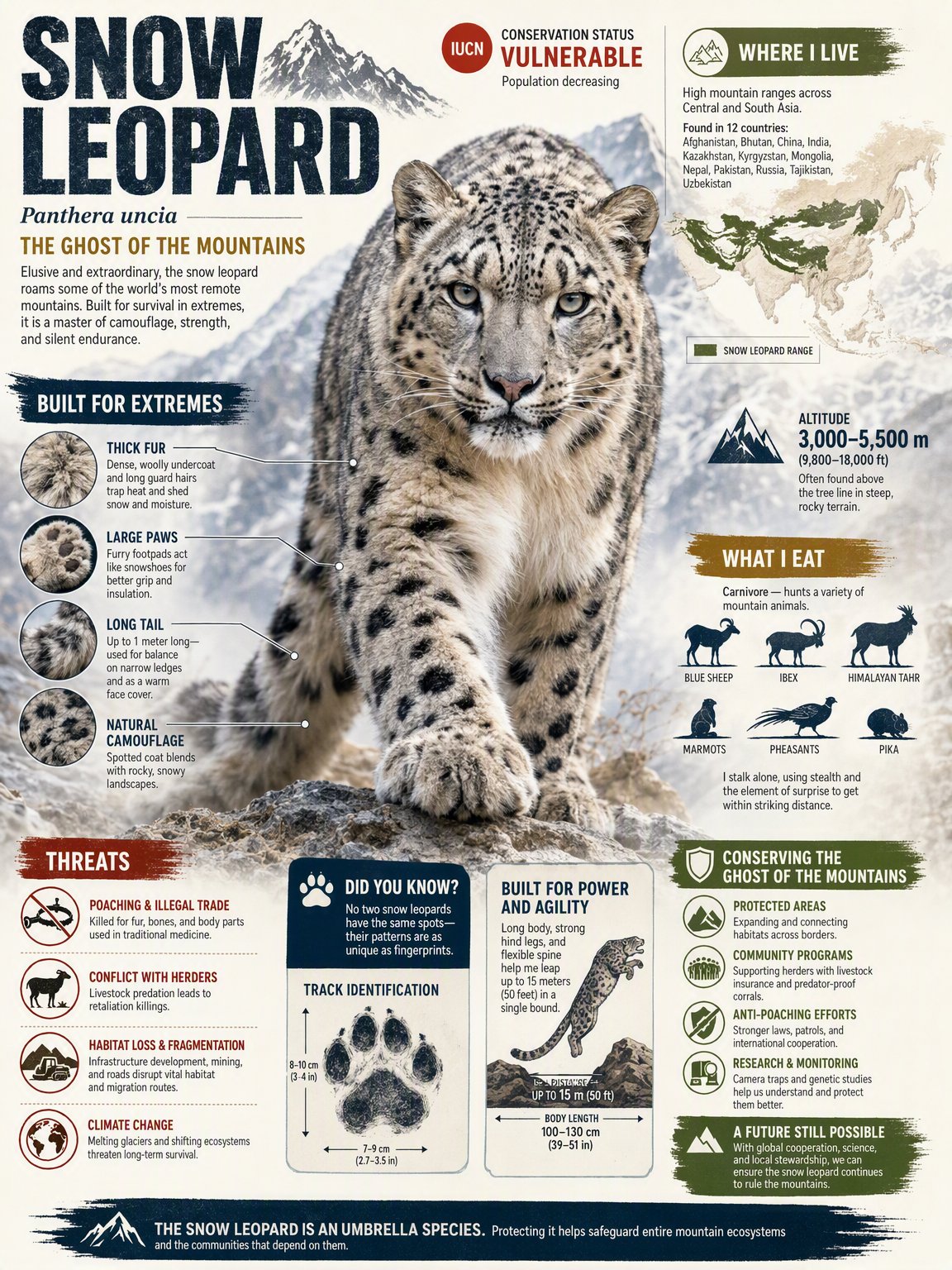 Endangered-animal infographic, generated with GPT Image 2