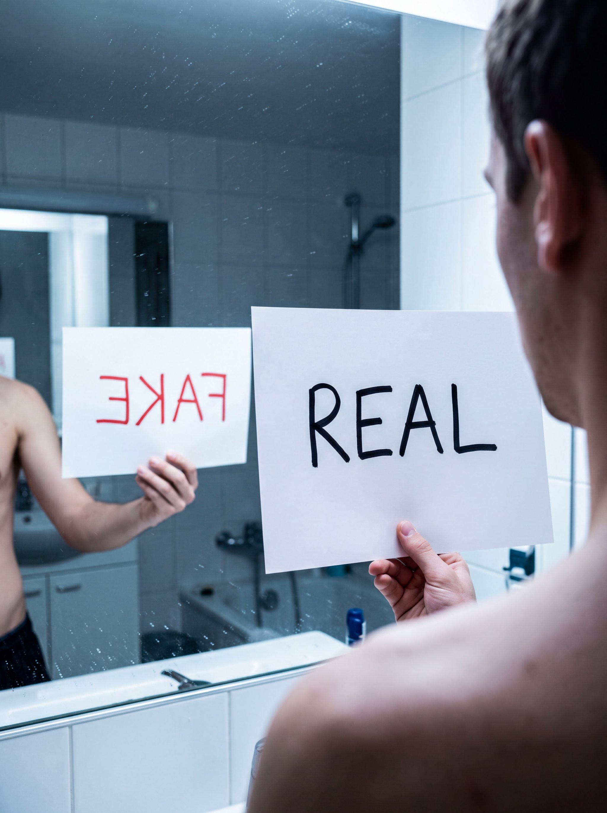 Mirror paradox spatial logic test generated by Nano Banana 2