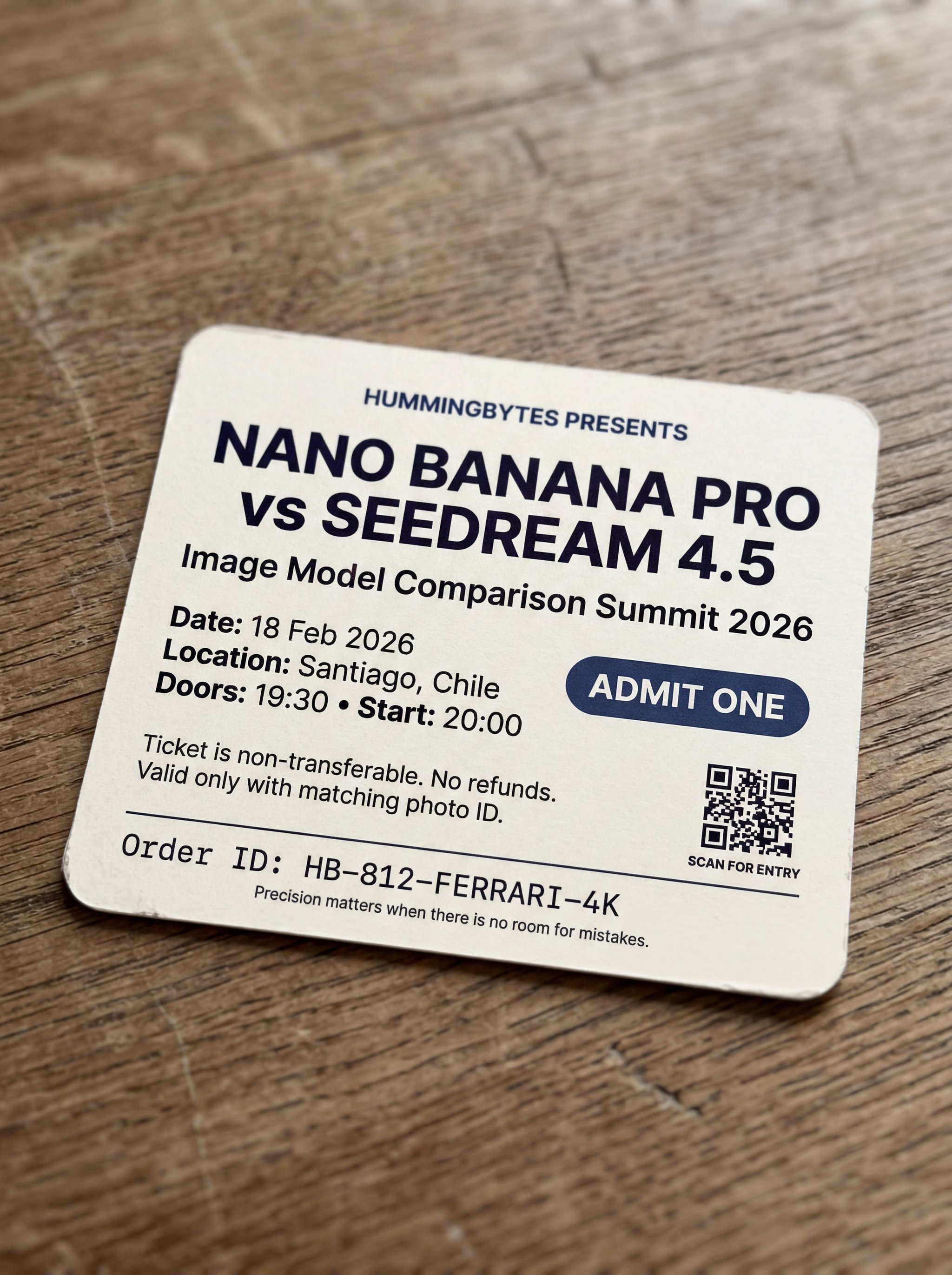 Text rendering benchmark generated by Nano Banana 2