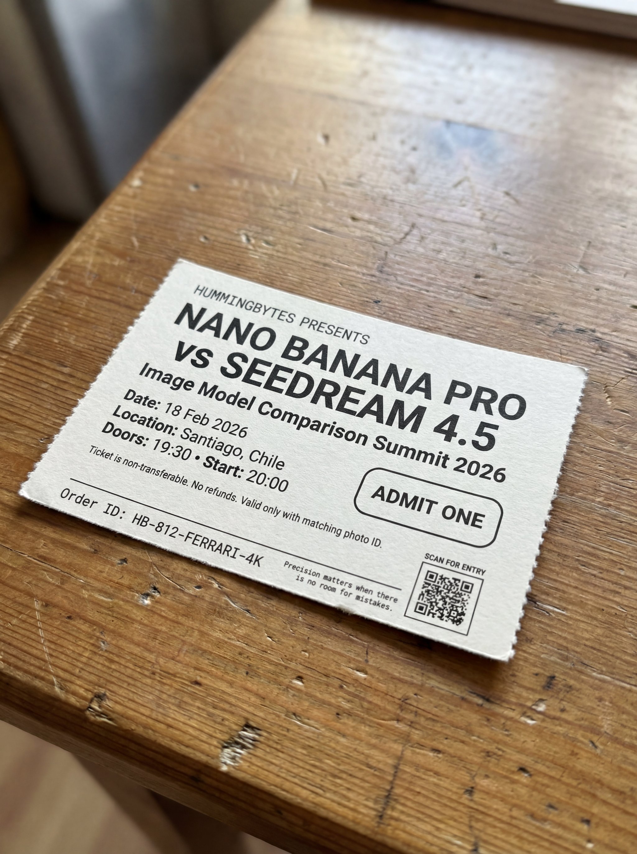 Text rendering benchmark generated by Nano Banana Pro