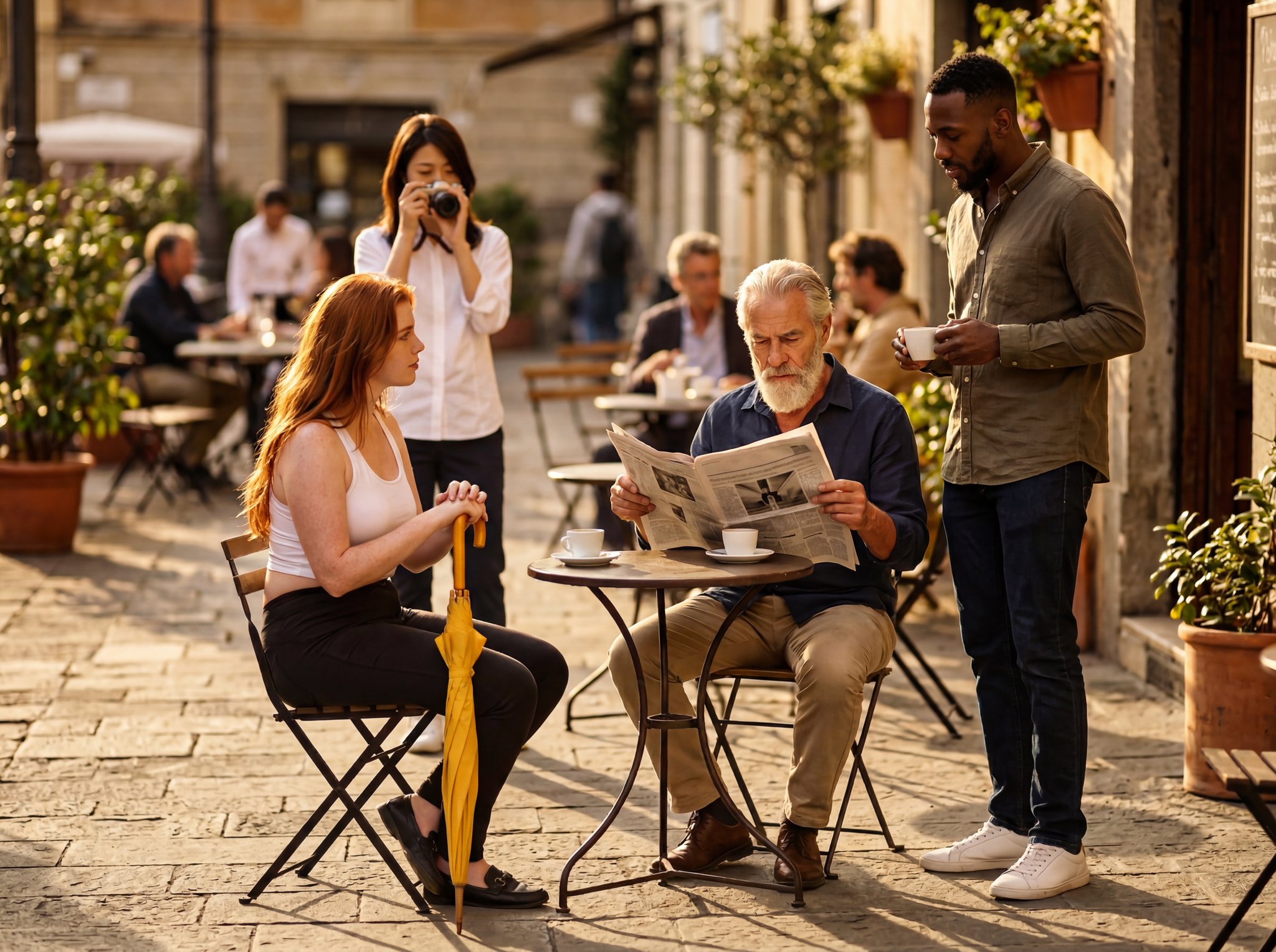 Four-reference character composition generated by Nano Banana 2