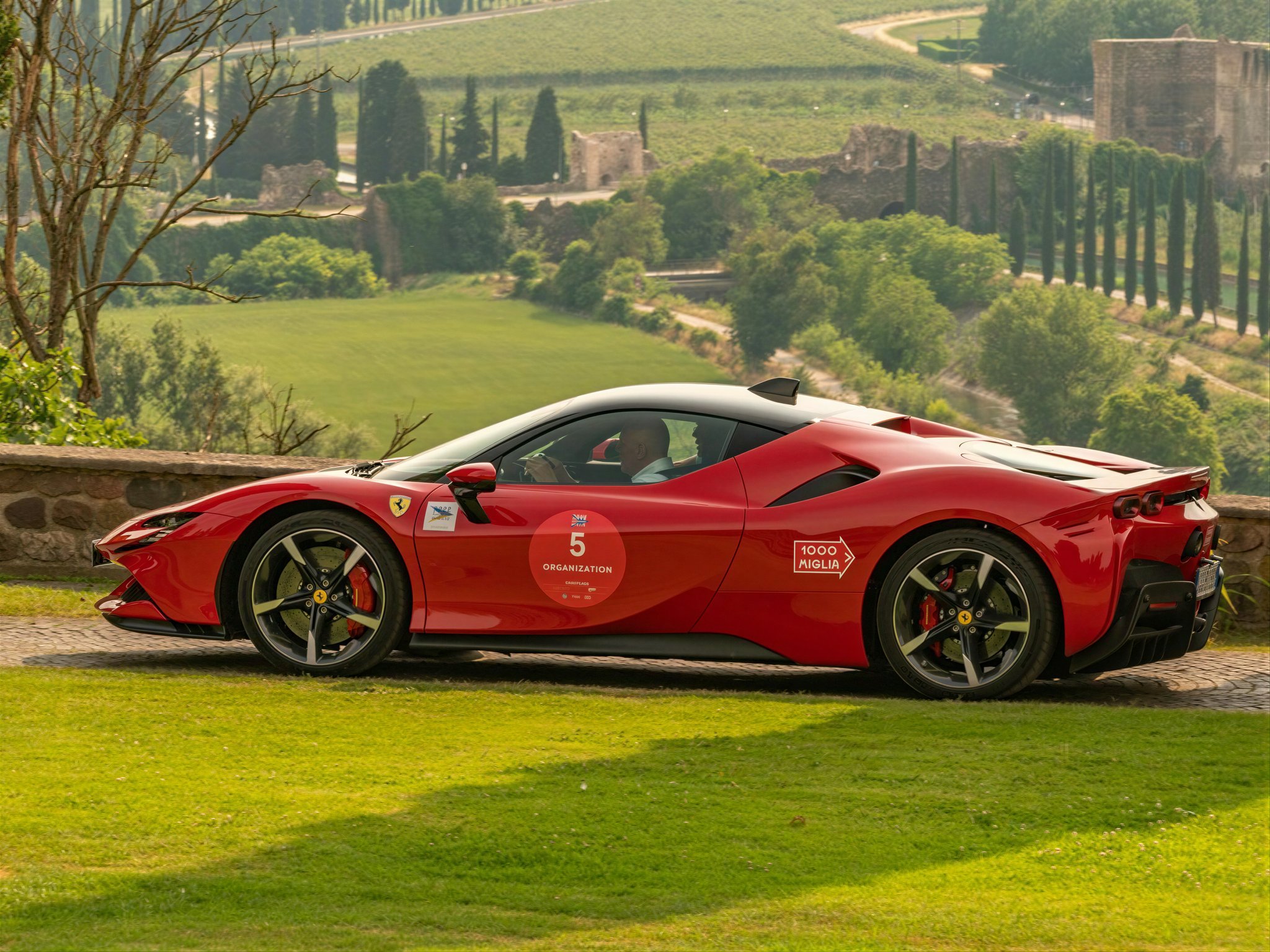 Race car in Tuscany after upscale