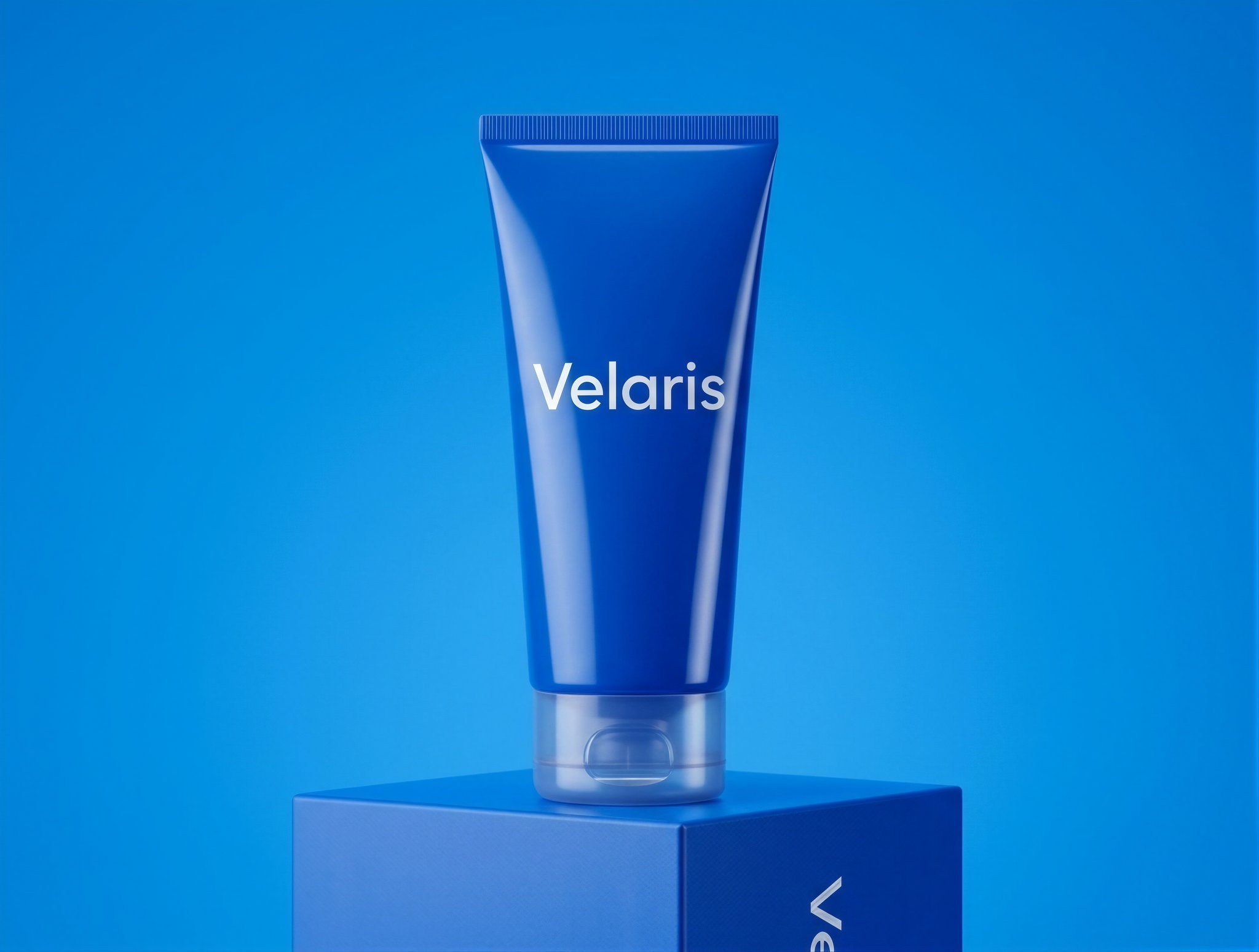 Skincare product image after upscale