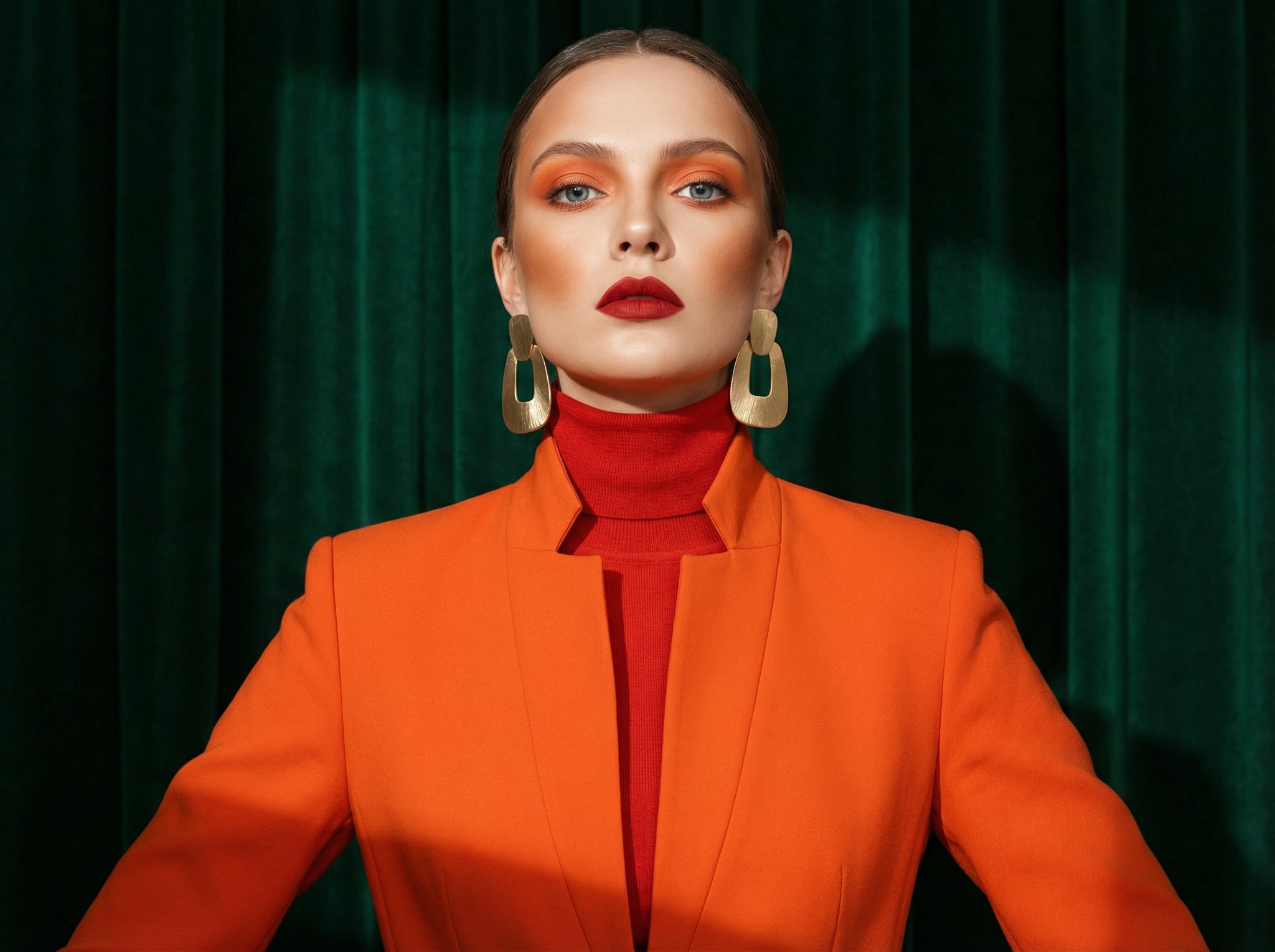 Editorial Beauty Portrait. Useful when you need close framing, polished color, and art-directed portraiture to review with stakeholders.