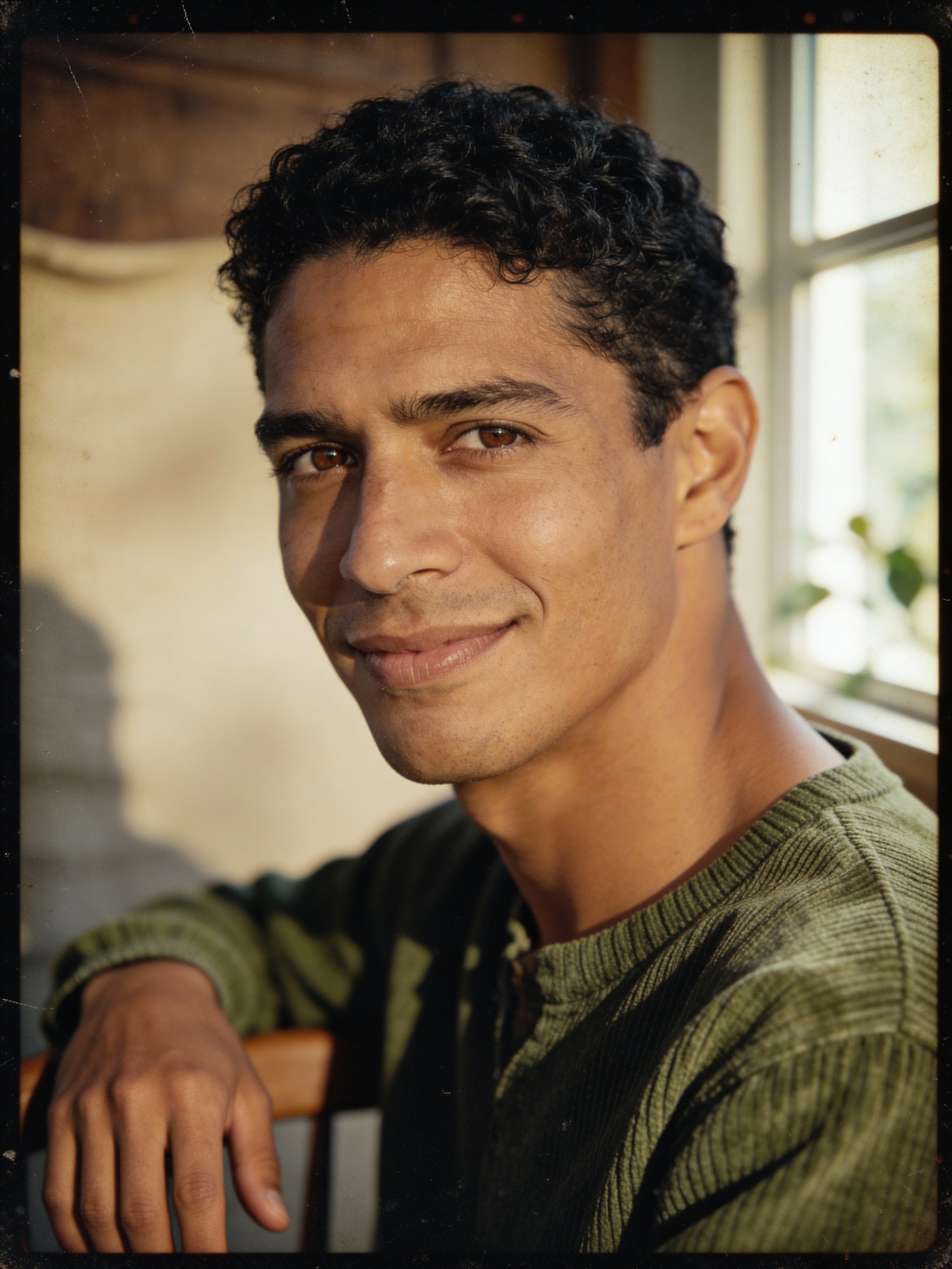 Intimate portrait with natural window light