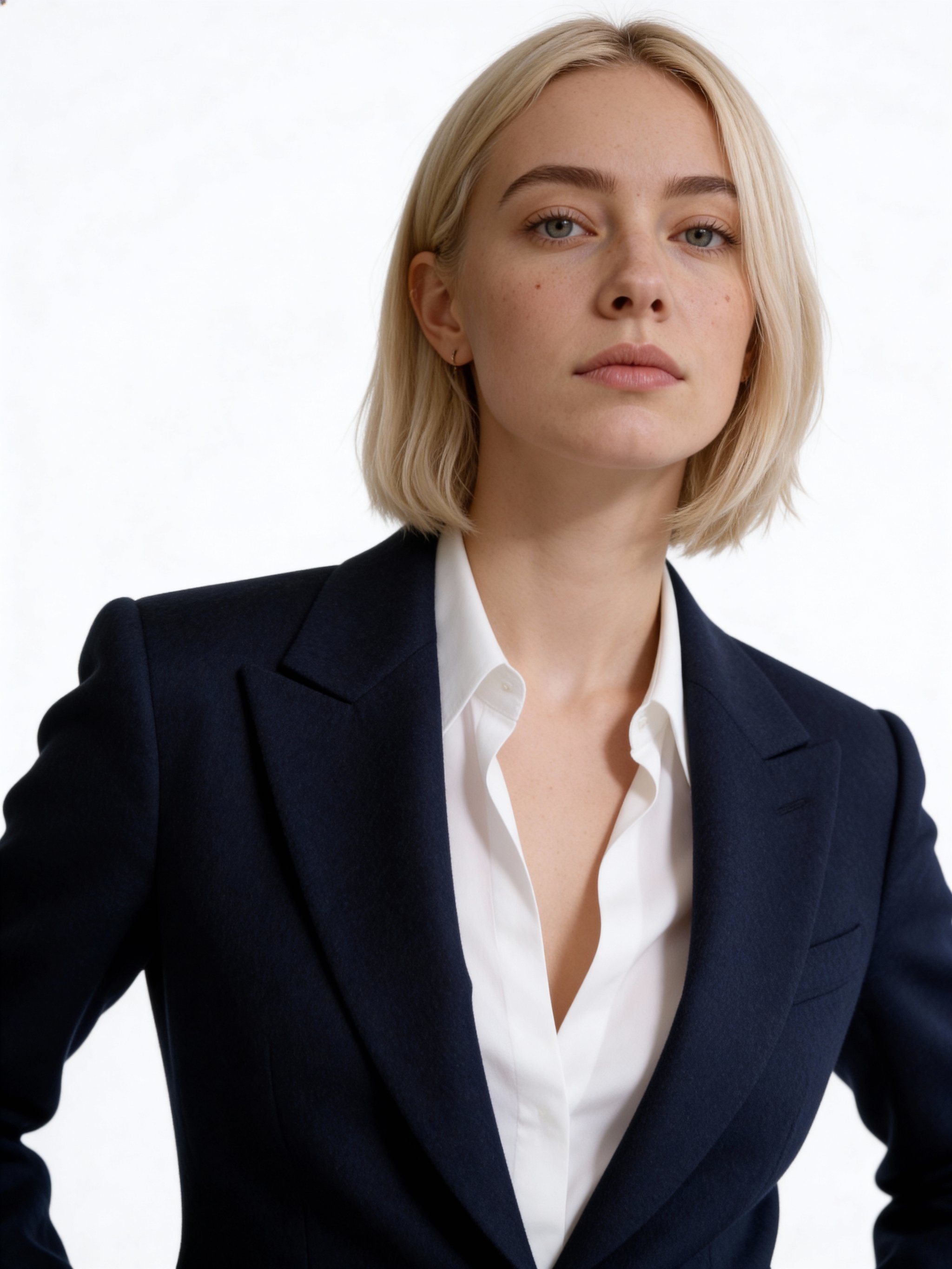 Luxury headshot with sharp eye focus and soft shadows