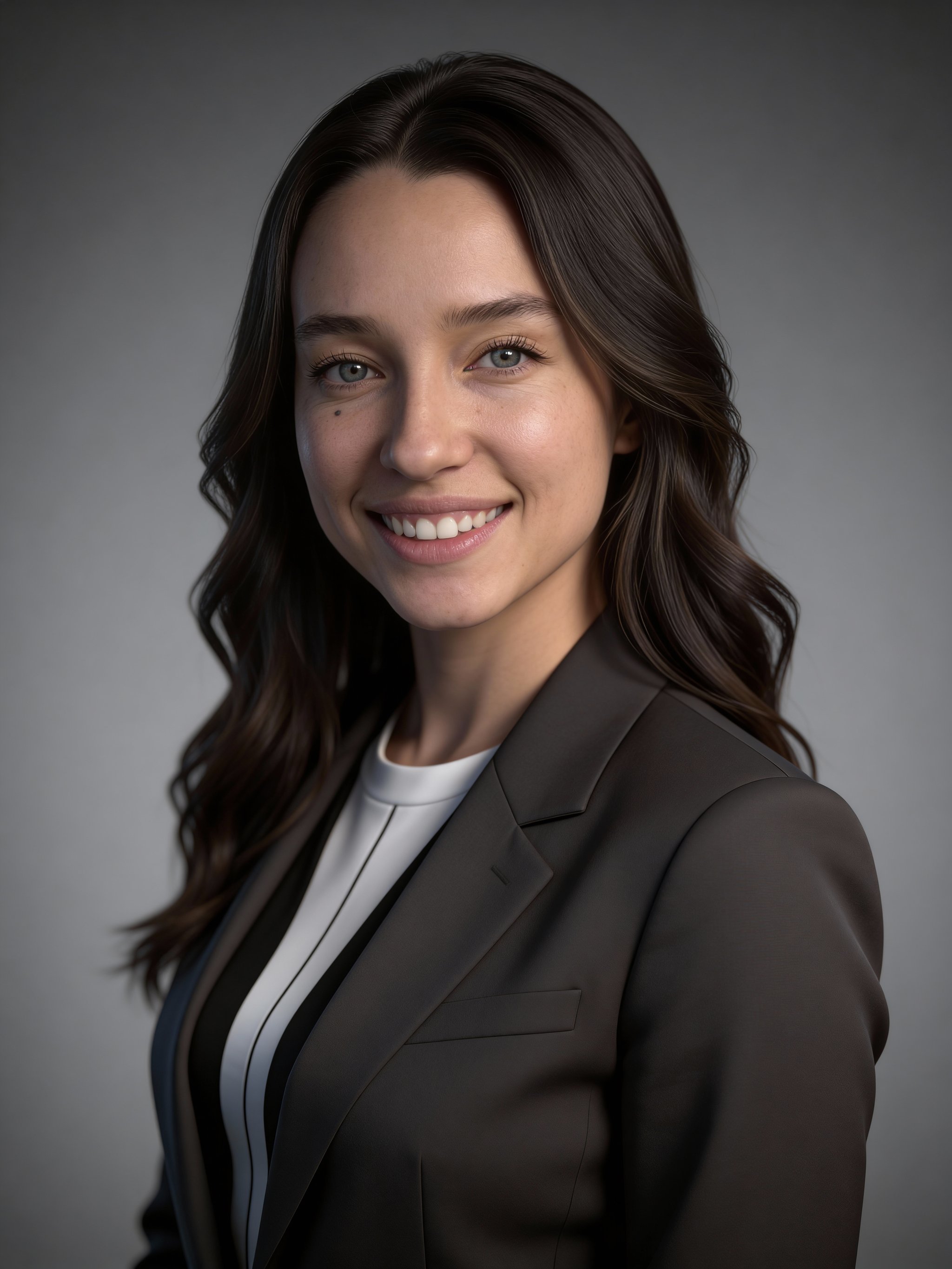 Modern studio headshot with minimal styling