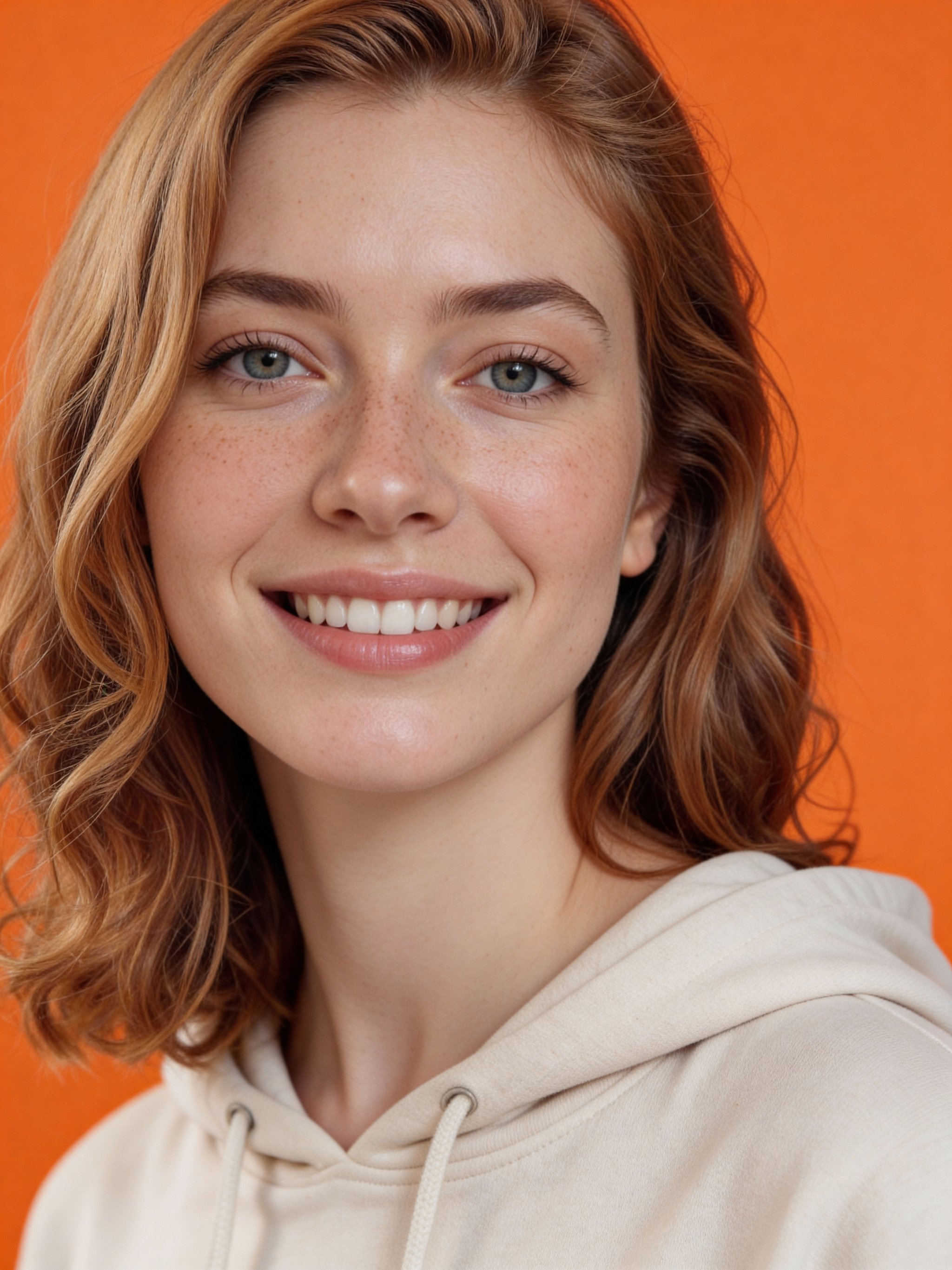 Modern headshot with vivid studio color
