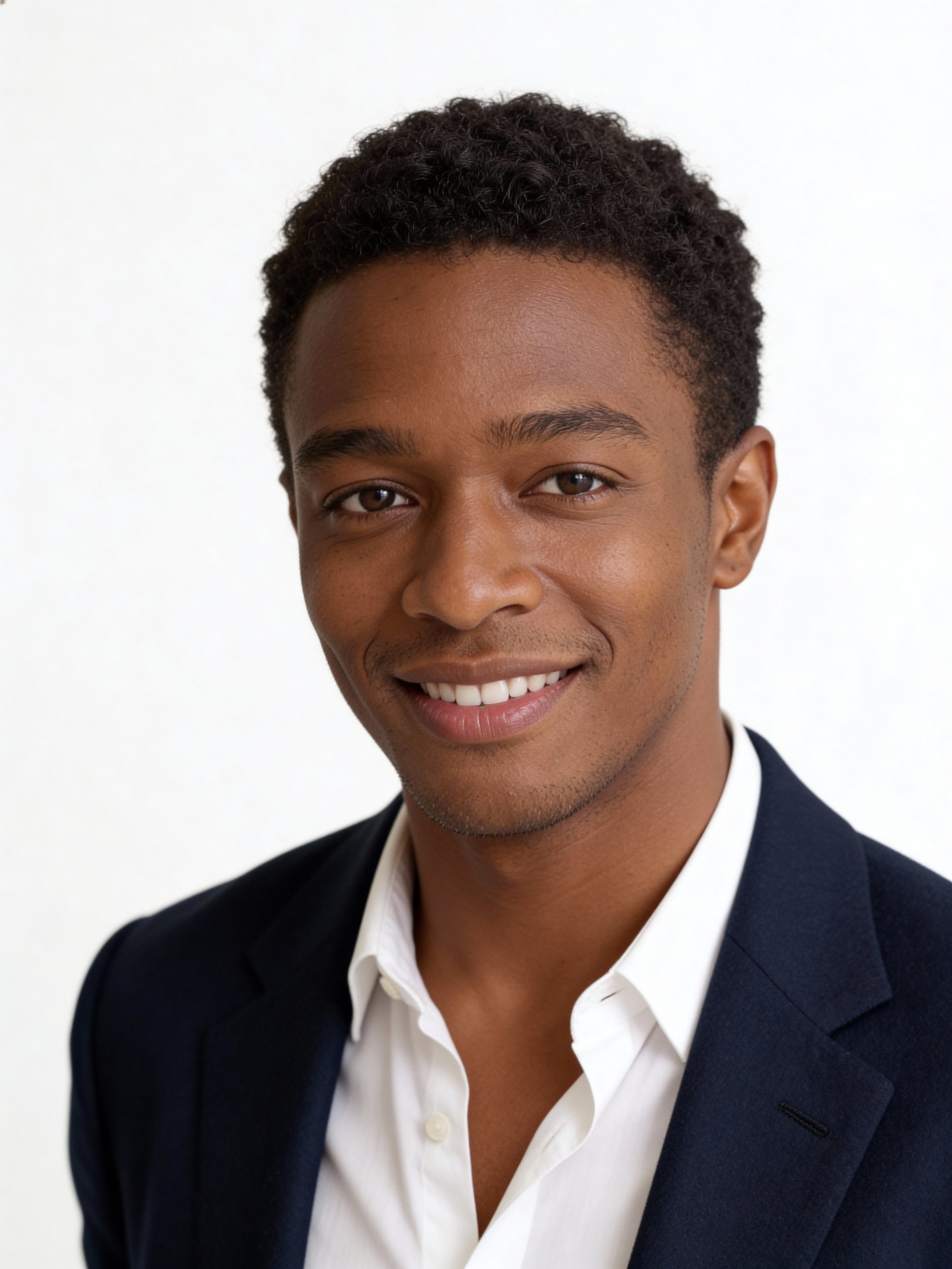 Real estate agent headshot with clean white studio background