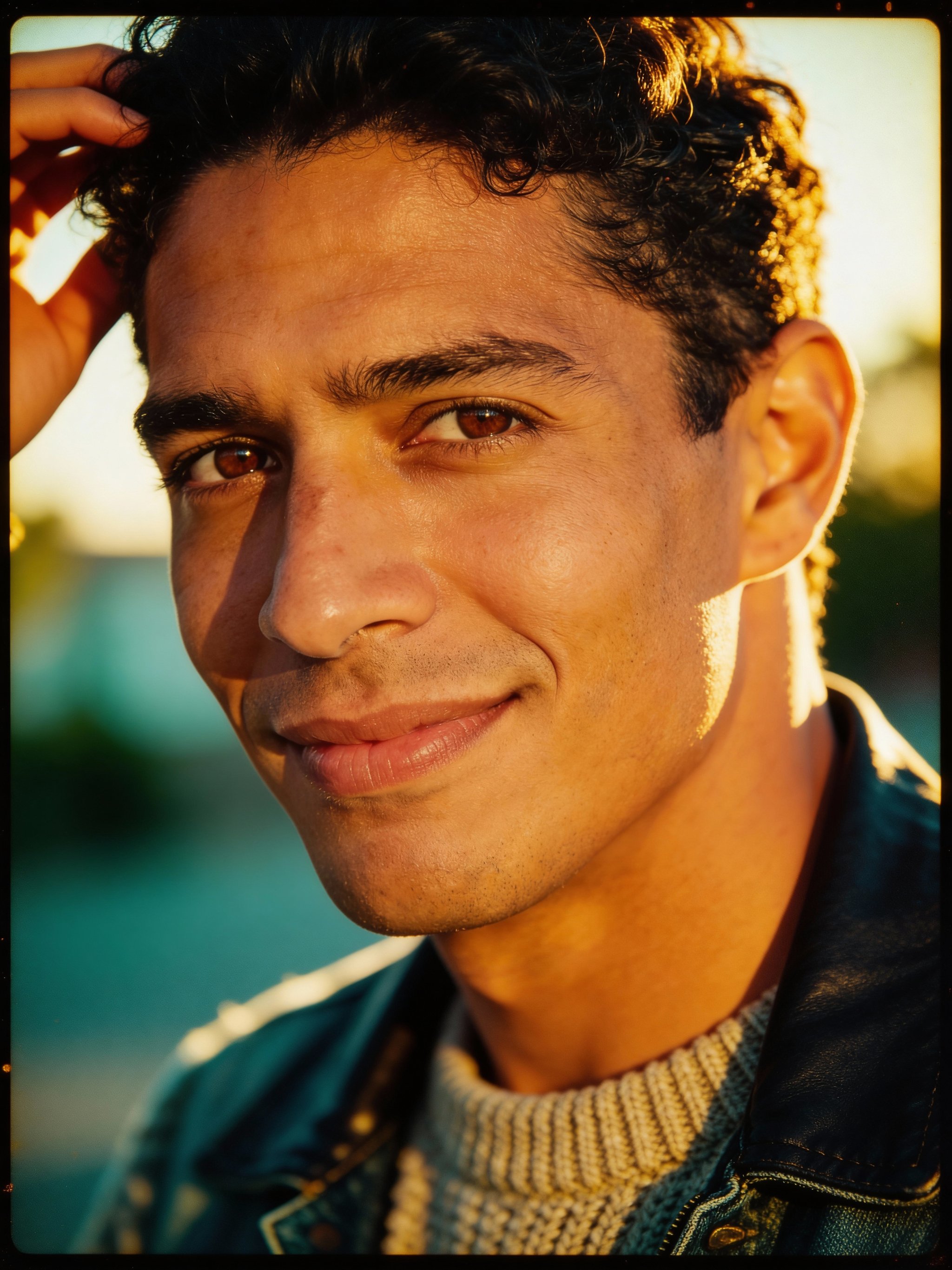35mm-style portrait with soft bokeh background