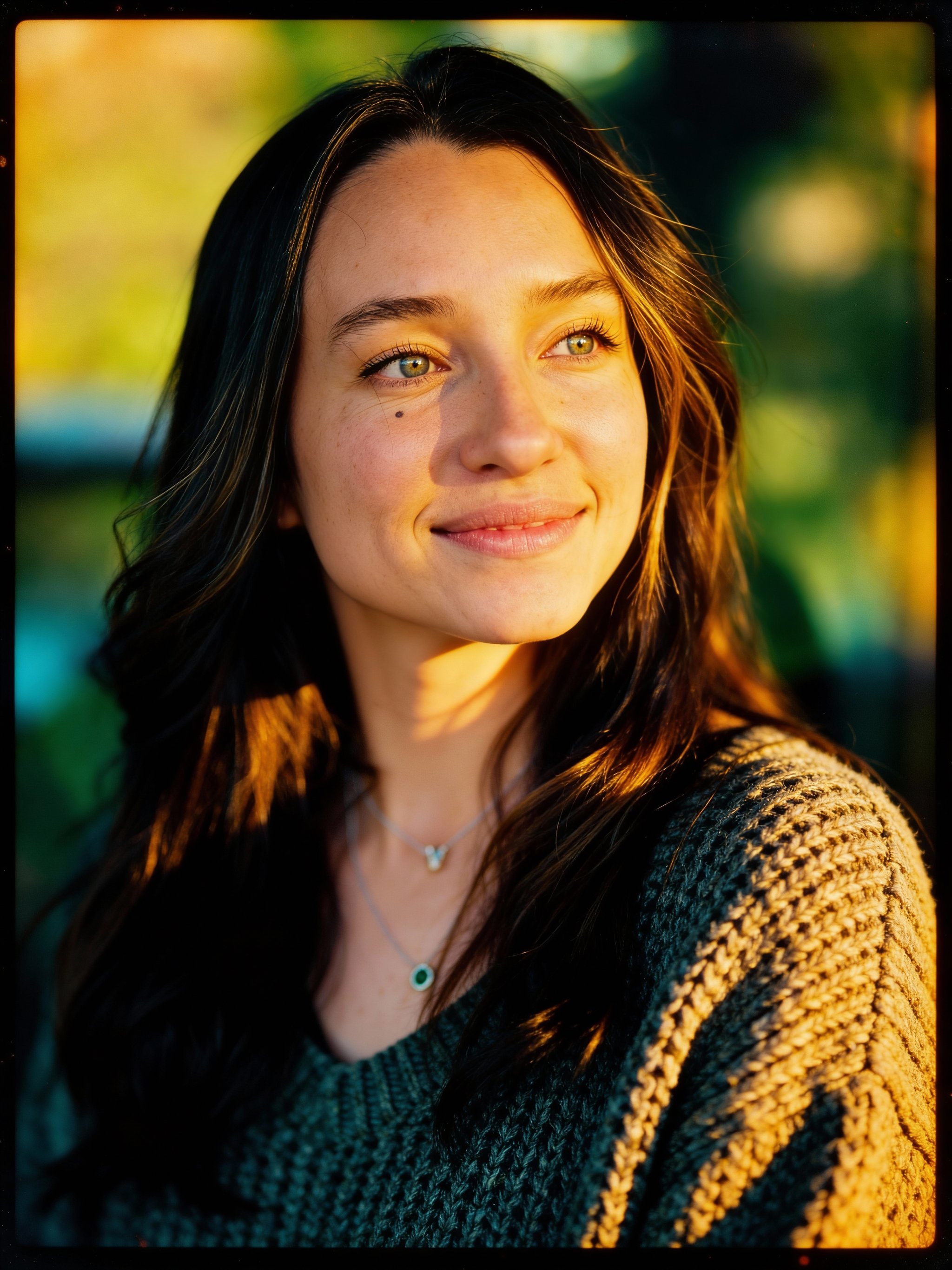 Warm lifestyle portrait with matte contrast