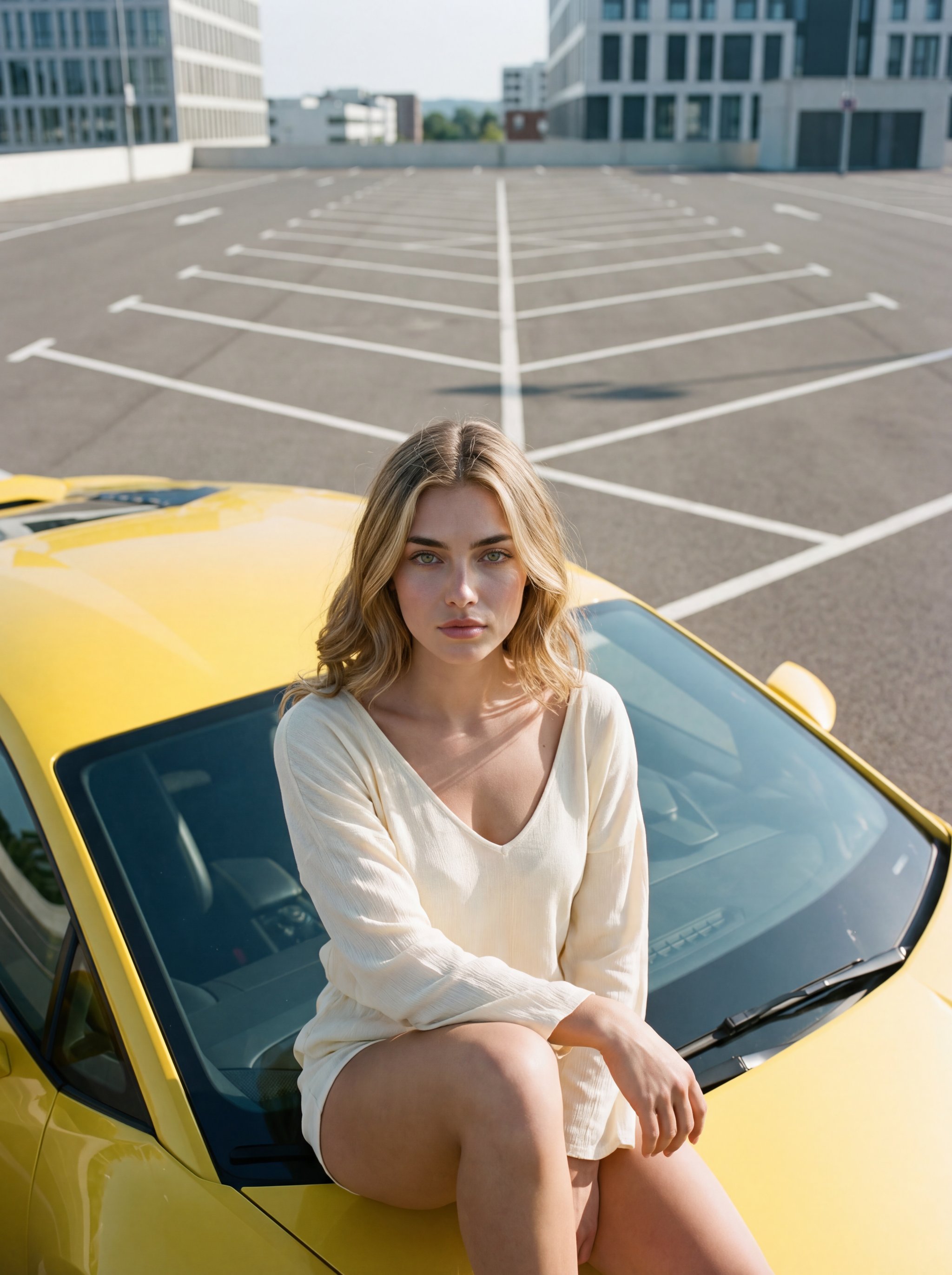 Lifestyle portrait with sharp focus and subtle film grain