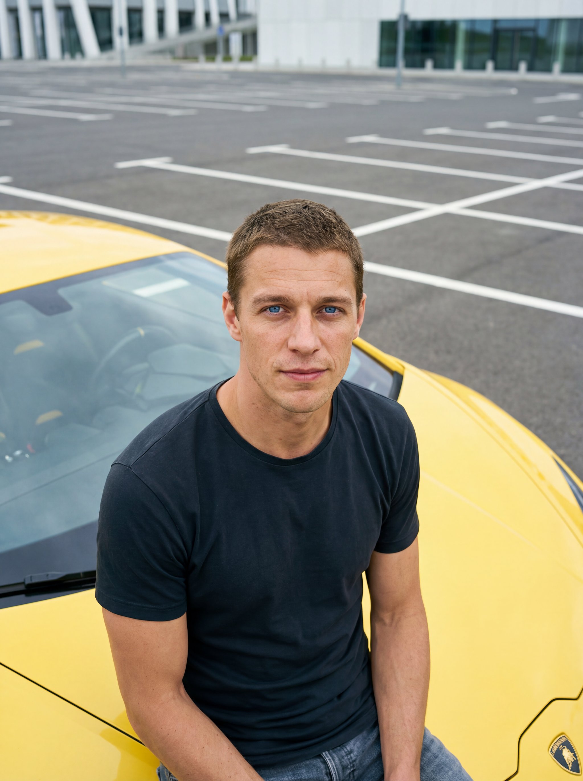 Premium portrait with bright daylight and calm expression