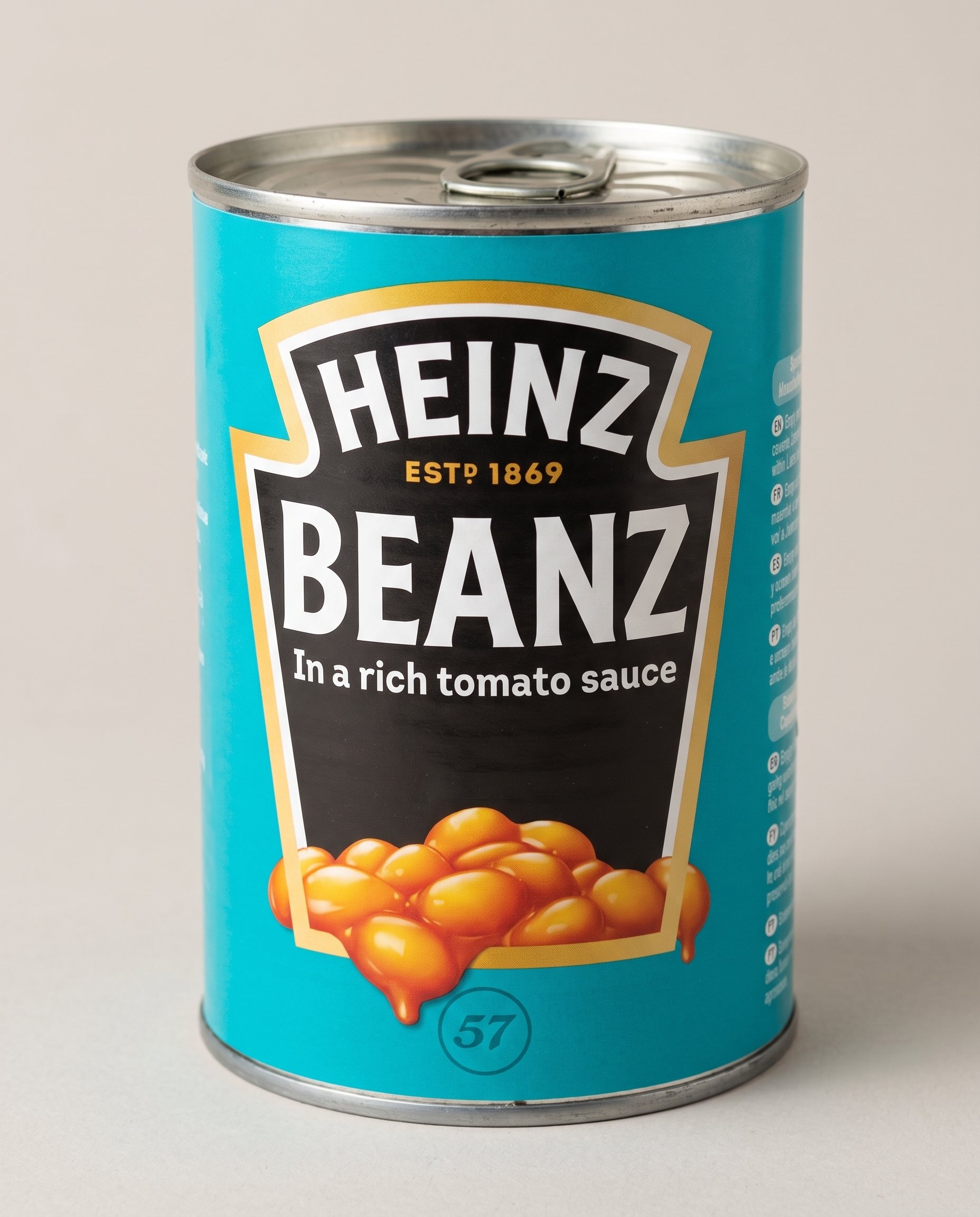 Primera edición de estudio en 2K y pensamiento Medio con Nano Banana 2.1 de la lata Heinz real, con un borde más limpio y una tapa reconstruida