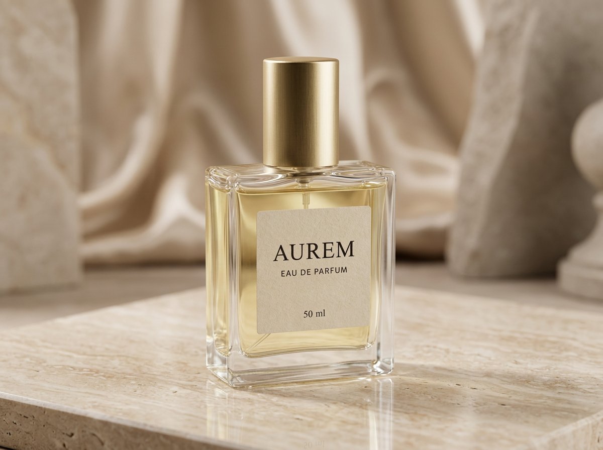 Perfume product photo after premium backdrop replacement and cleaner commercial styling
