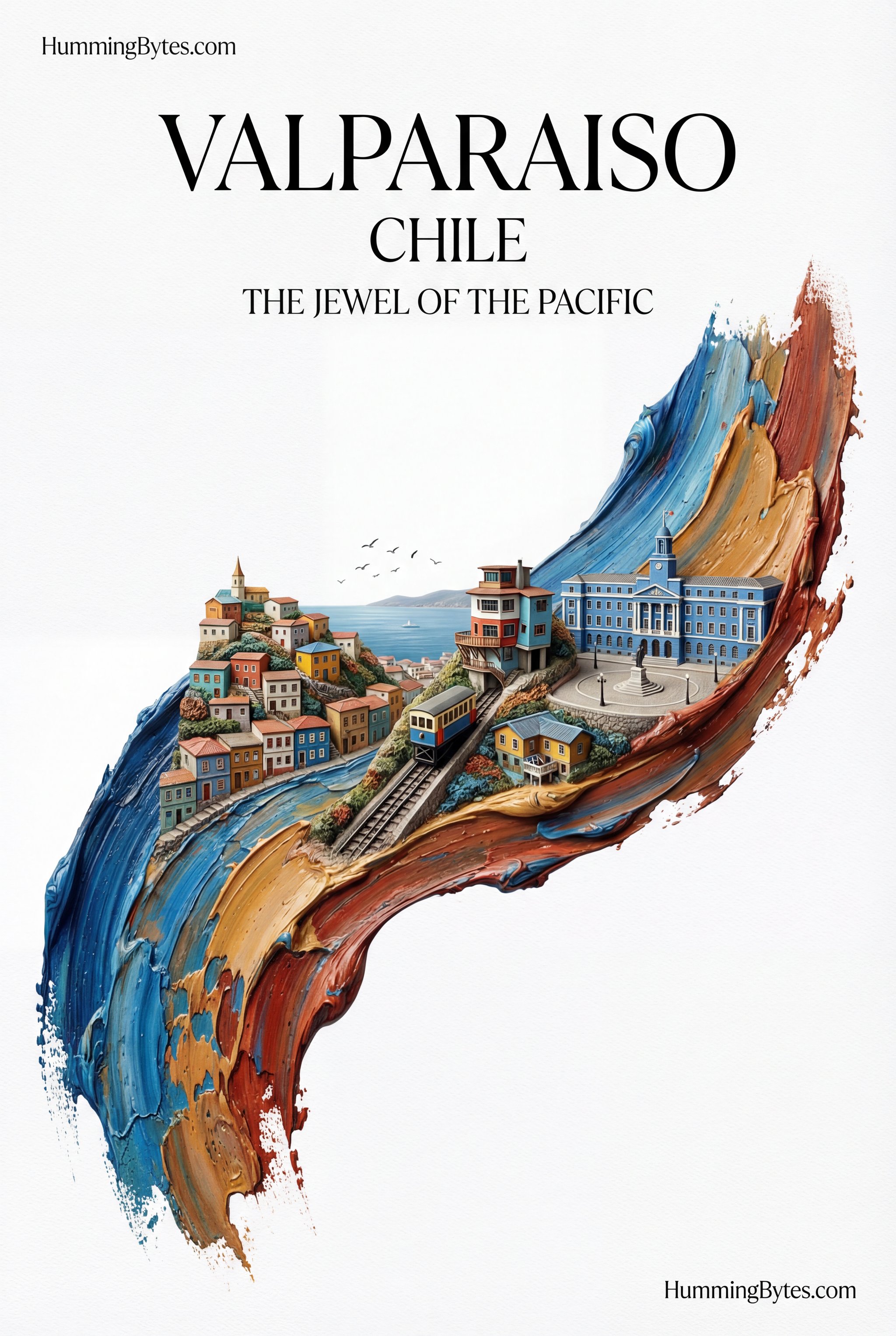 Ejemplo: póster A4 con pincelada y monumentos