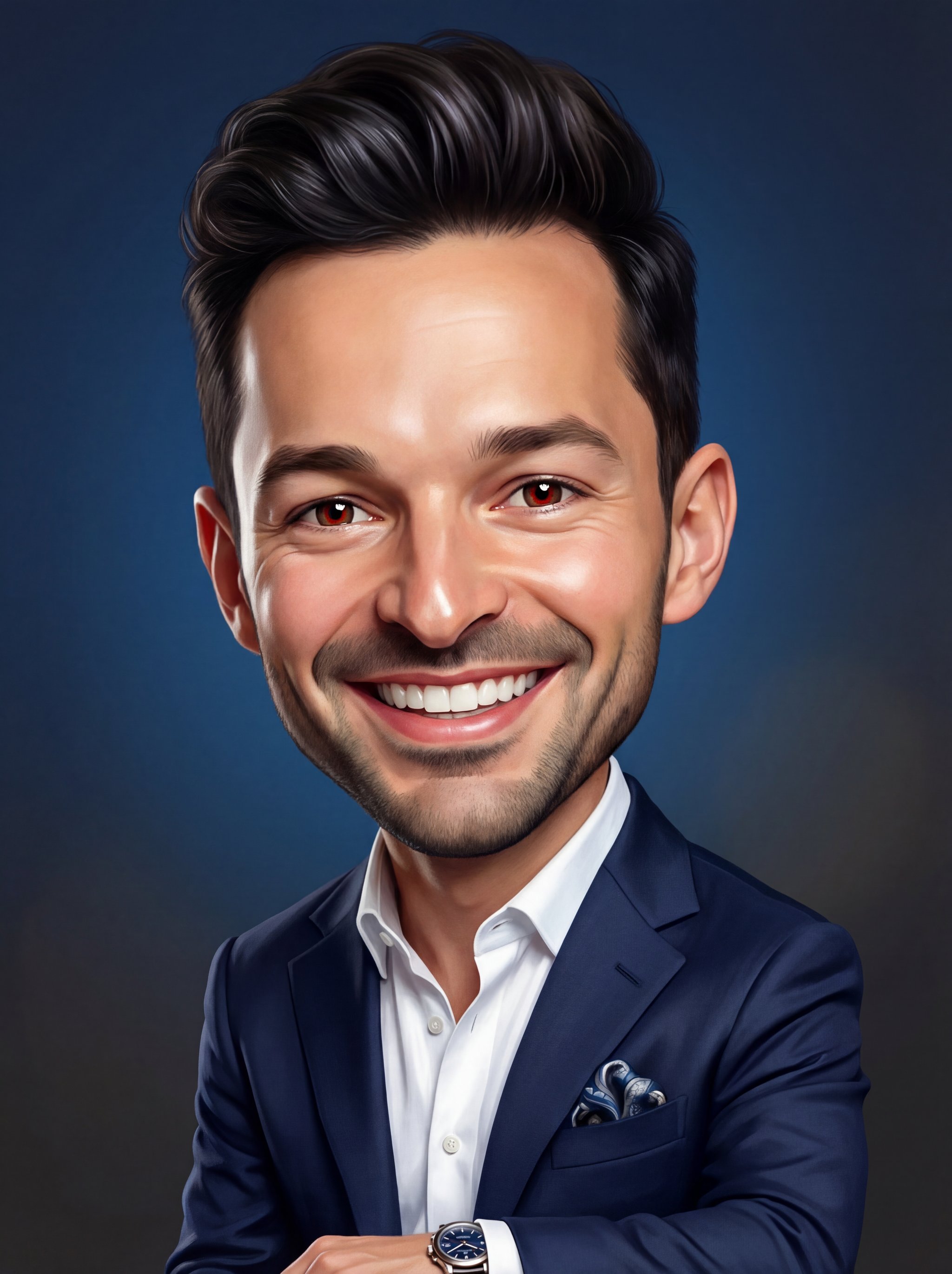 Dramatic stylized portrait with painterly realism