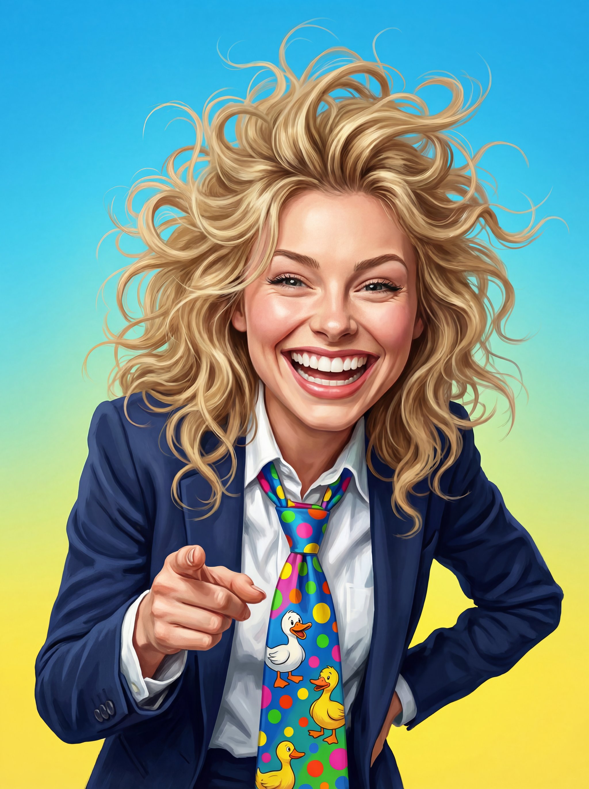 Retrato de caricatura estilizada con proporcion facial expresiva
