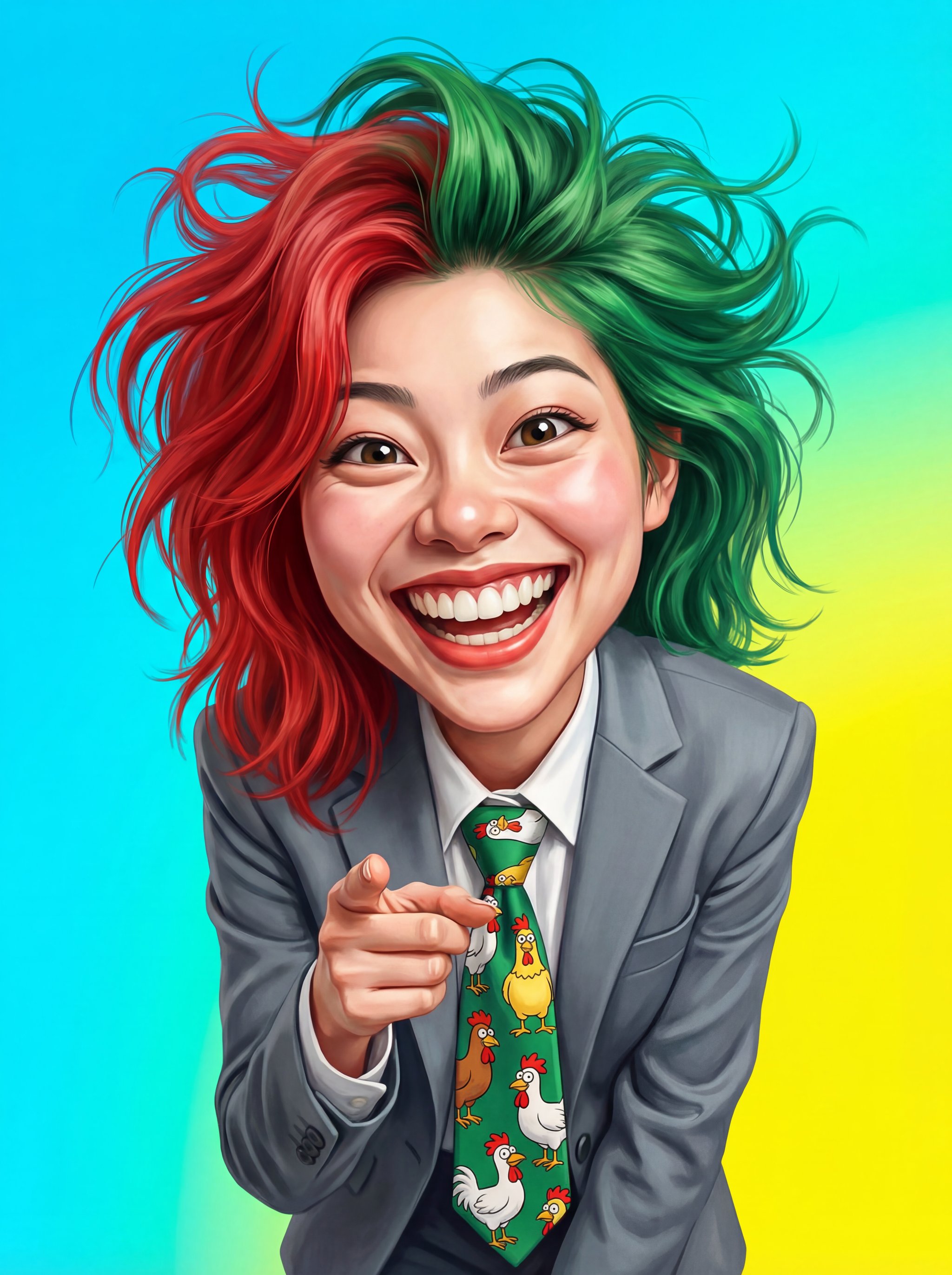 Retrato de caricatura creativo para perfiles sociales