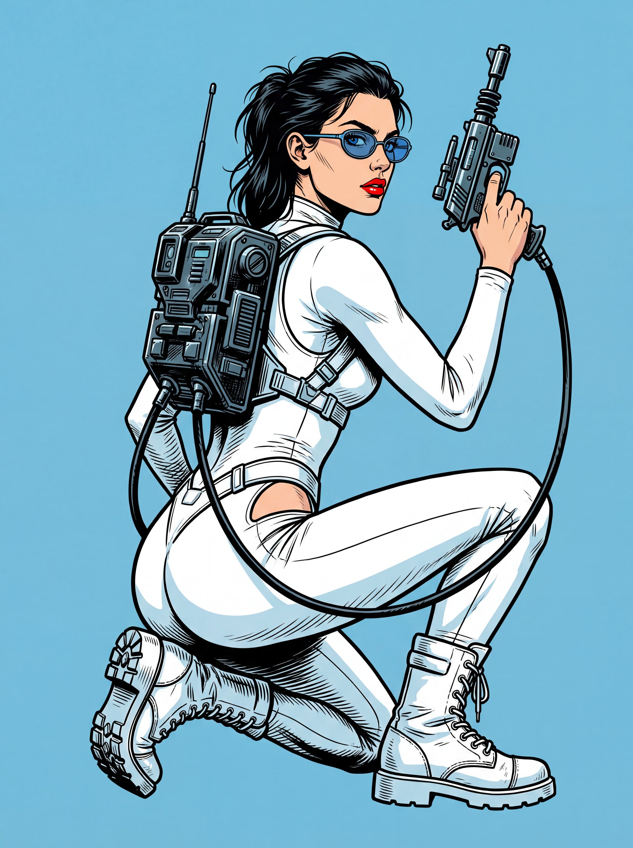 Ejemplo: retrato de comic retrofuturista