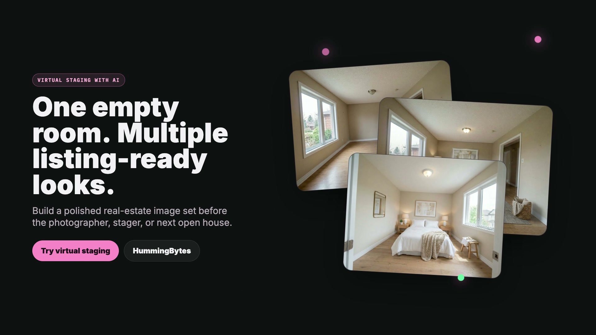 Virtual staging with AI workflow video