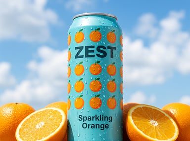 Beverage advertising image before upscale