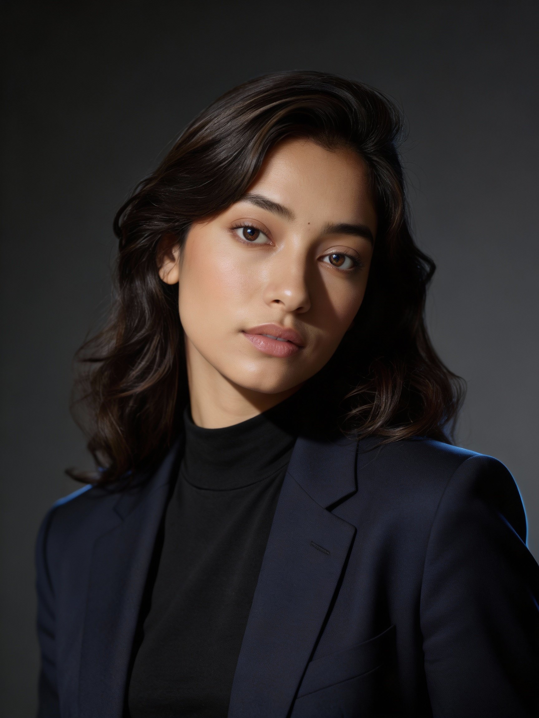 Executive portrait with crisp studio lighting