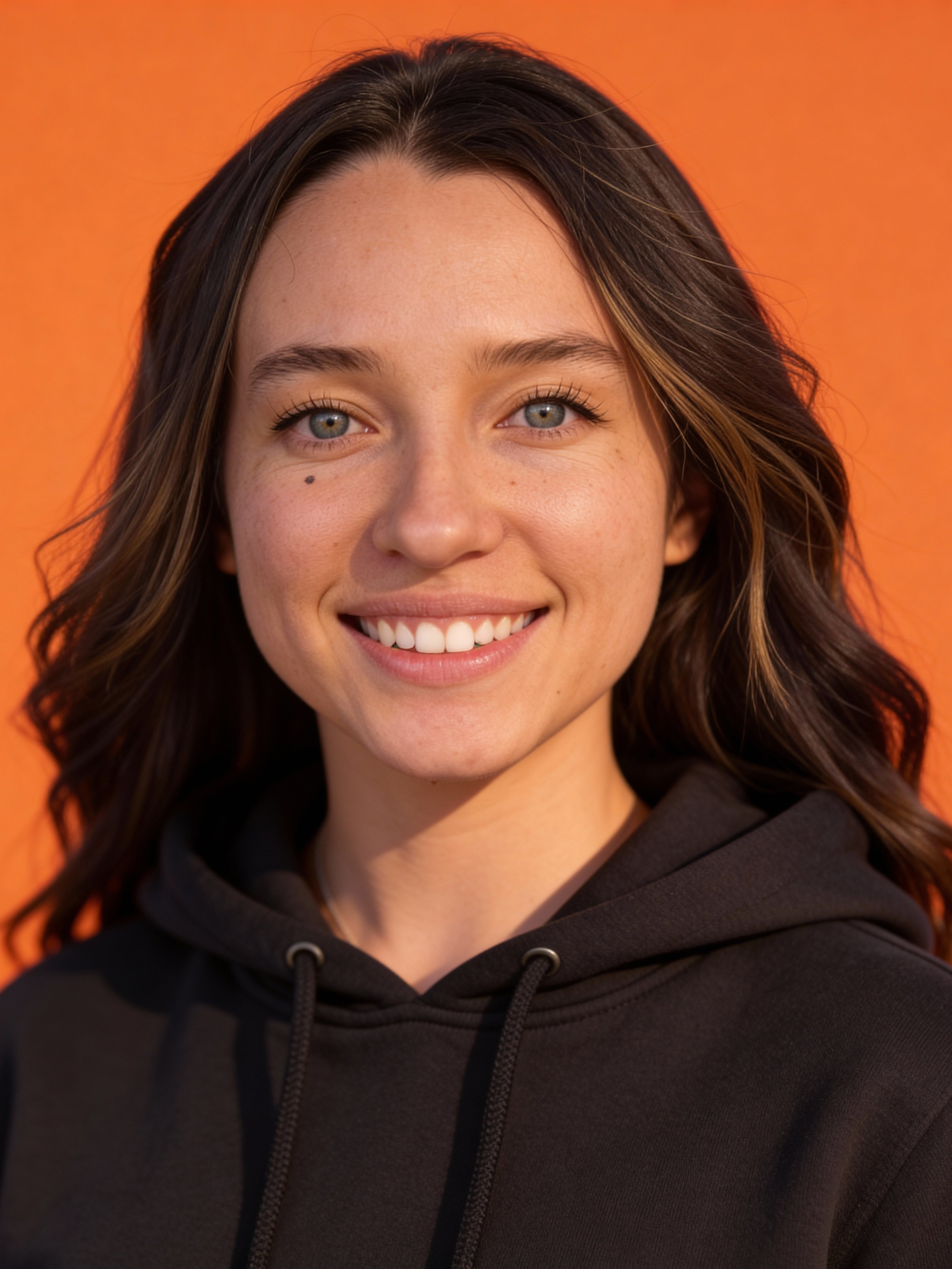 Example: headshot with orange background
