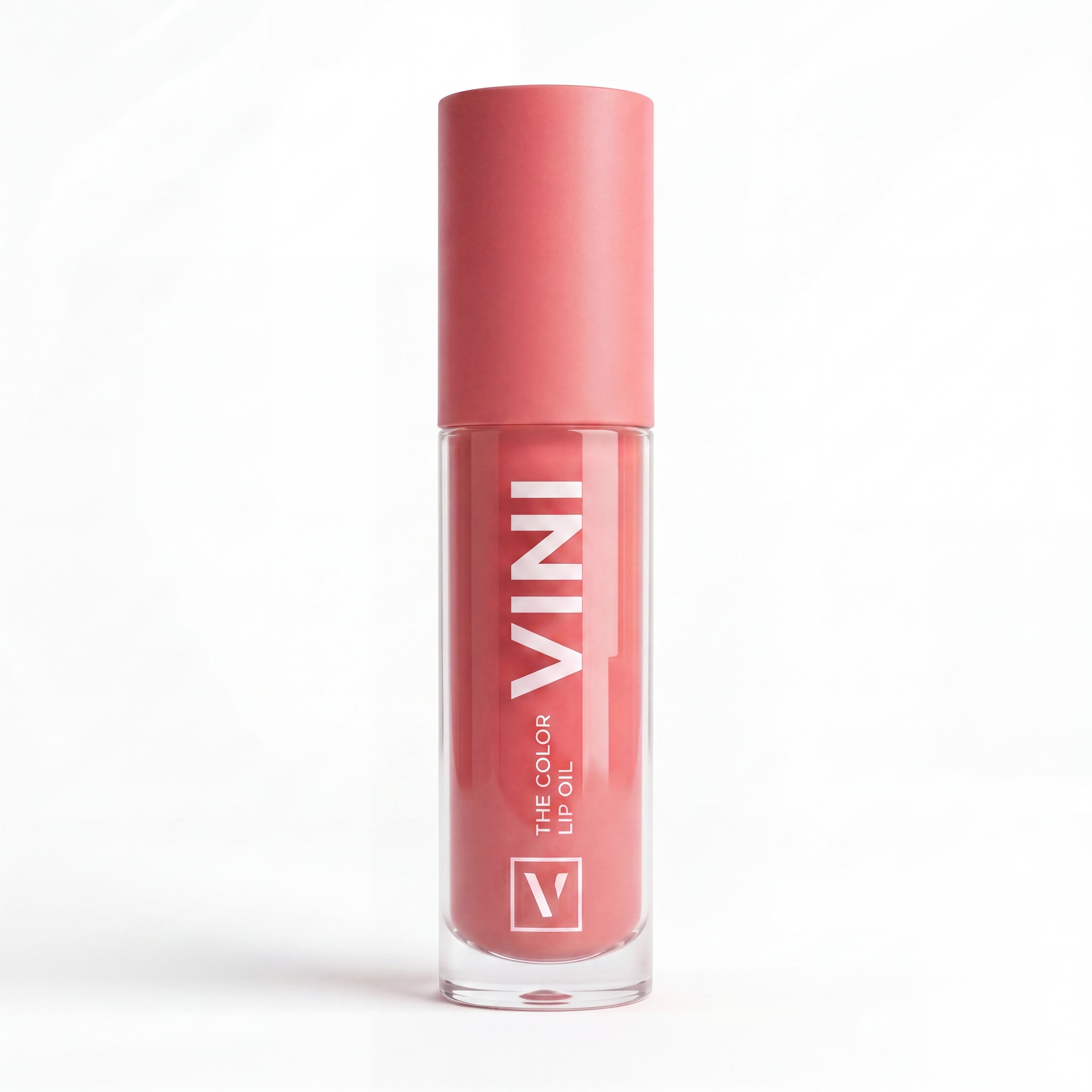 Closed lip oil tube against a light background