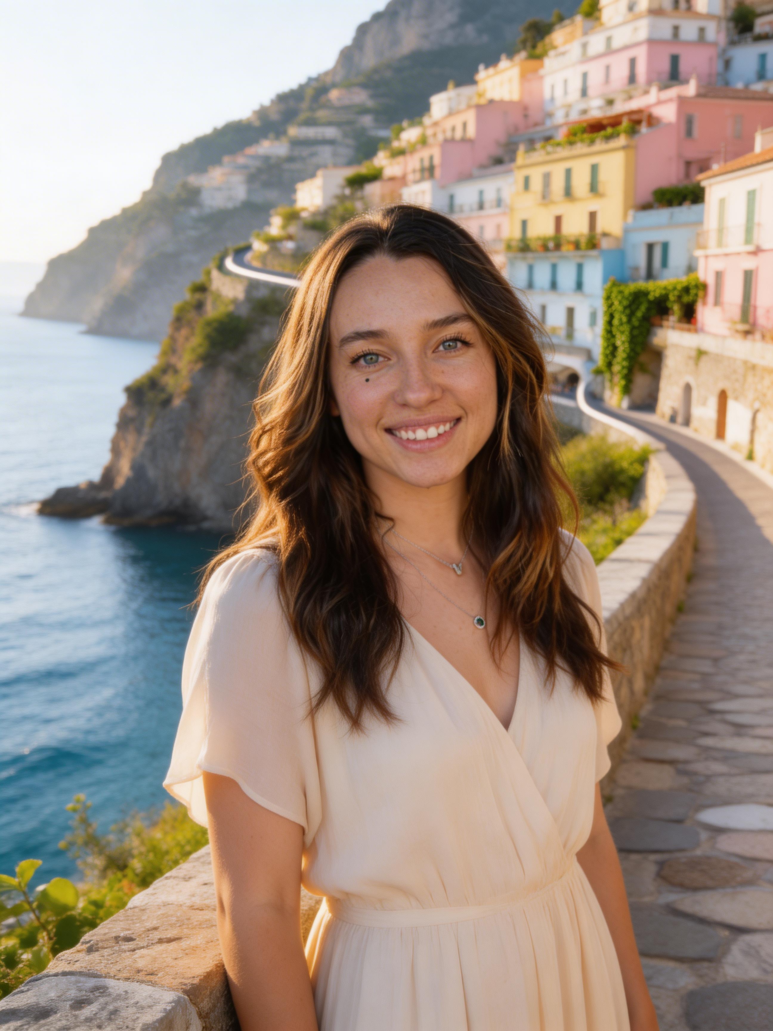 Example: Amalfi Coast cinematic fashion portrait